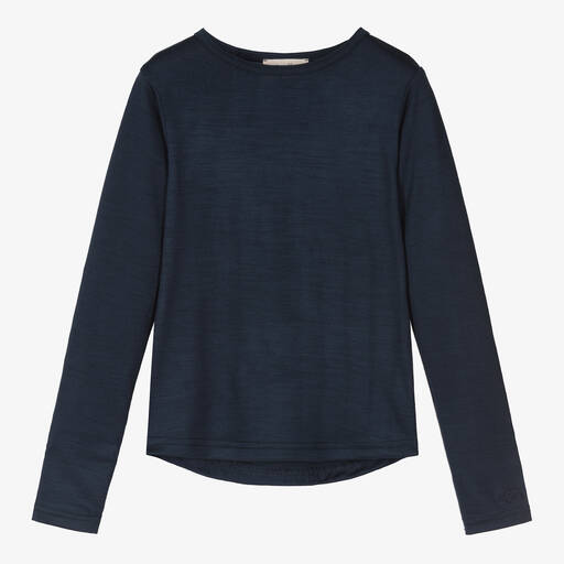Smalls Merino-Navy Blue ZQ Merino Wool Top | Childrensalon