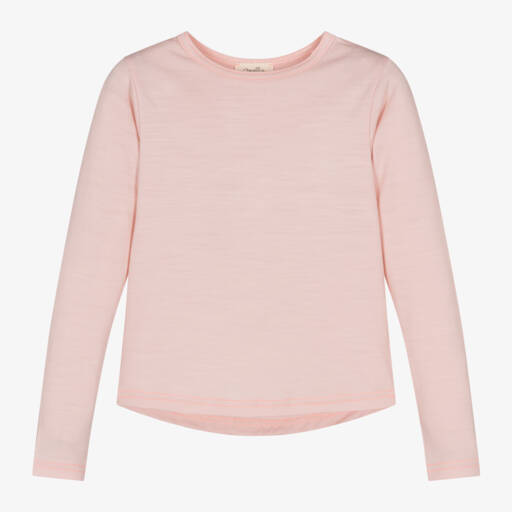 Smalls Merino-Pale Pink ZQ Merino Wool Thermal Top | Childrensalon