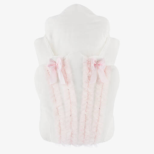 Sofija-White & Pink Baby Nest (70cm) | Childrensalon