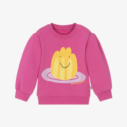 Stella McCartney Baby Girls Flower Logo Sweatshirt in Pink