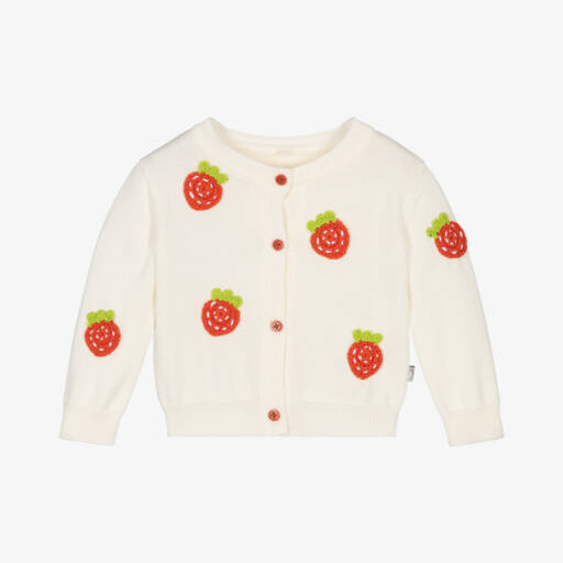 Stella McCartney Girls Swan Cardigan in Silver