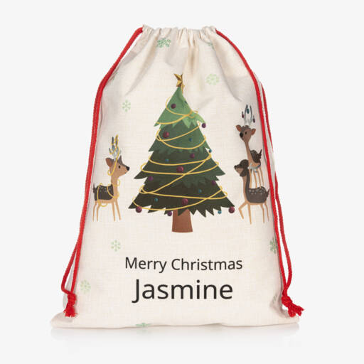 Treat Republic-Personalised Reindeer Christmas Sack (64cm) | Childrensalon