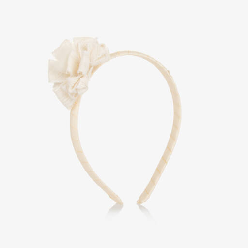Tutto Piccolo-Girls Ivory Flower Hairband | Childrensalon