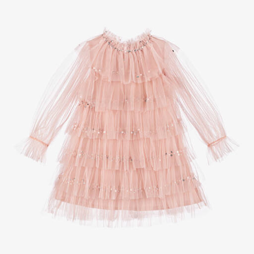 Tutu du Monde-Girls Pink Sequinned Tulle Dress | Childrensalon
