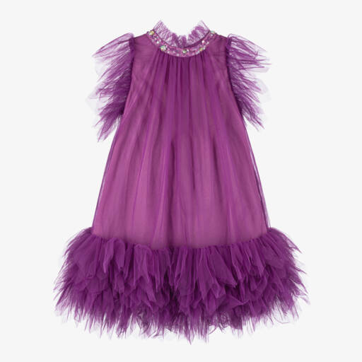 Tutu du Monde-Girls Purple Tulle Dress | Childrensalon