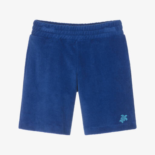 Vilebrequin-Boys Blue Organic Cotton Towelling Shorts | Childrensalon