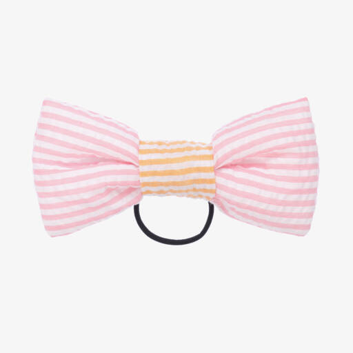 Wauw Capow-Girls Pink Bow Hair Elastic (19cm) | Childrensalon
