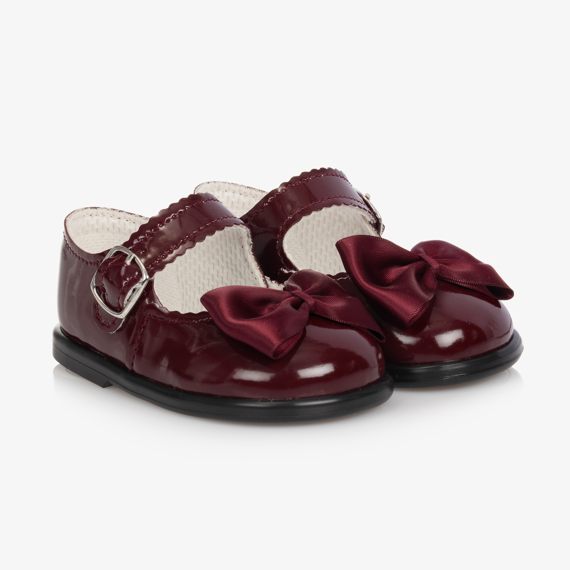Early Days Burgundy Red Patent Bar Shoes Childrensalon