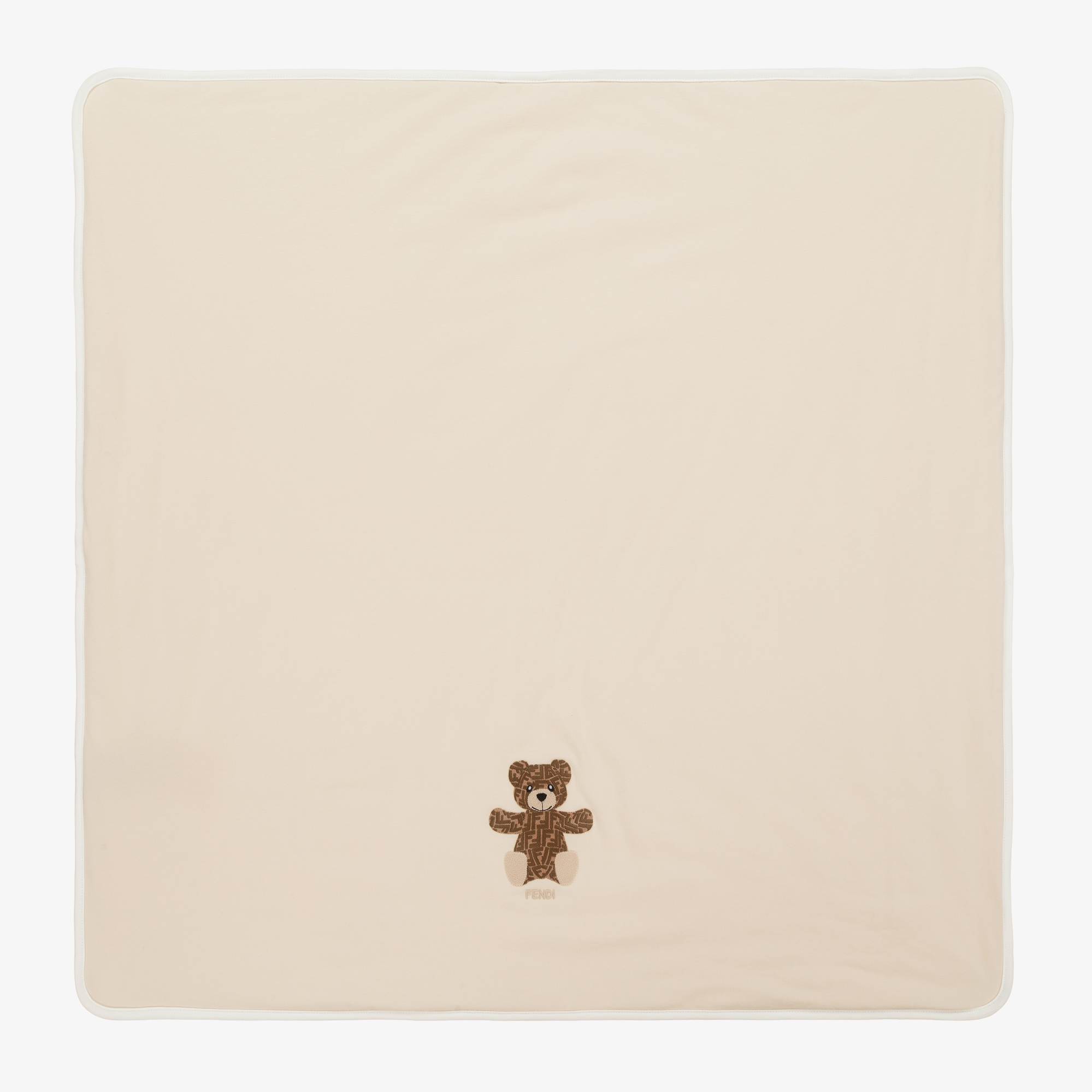 Fendi - Beige FF Teddy Bear Padded Blanket (80cm Fendi - Beige FF Teddy Bear Padded Blanket (80cm