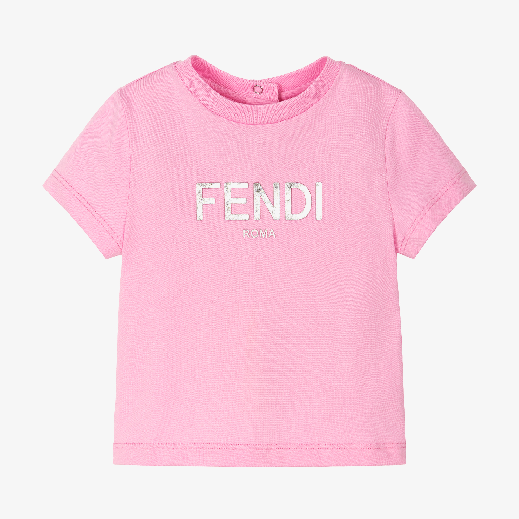 Fendi Lilac Pink Cotton Jersey Baby T-Shirt Childrensalon