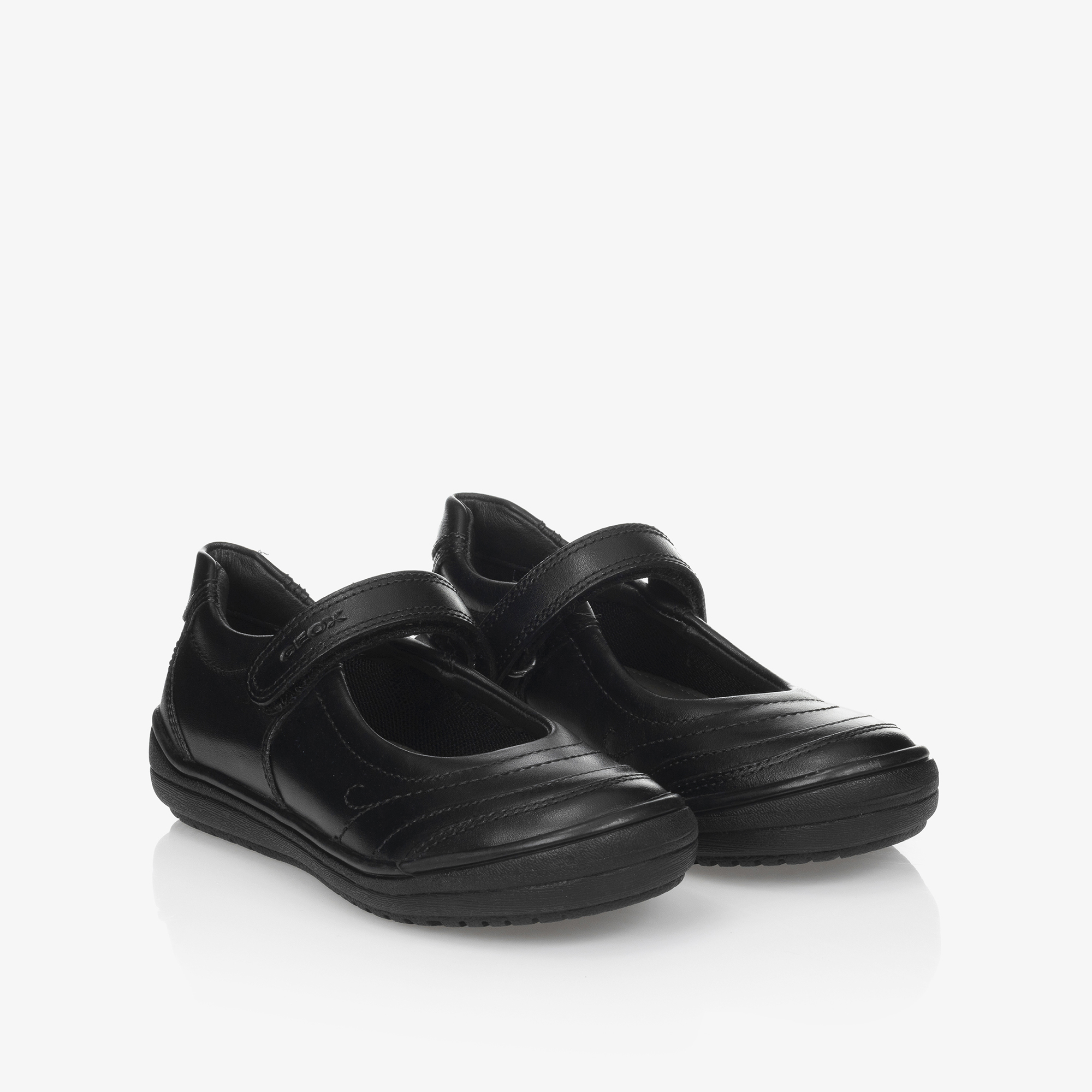 Geox Girls Black Leather Shoes Childrensalon