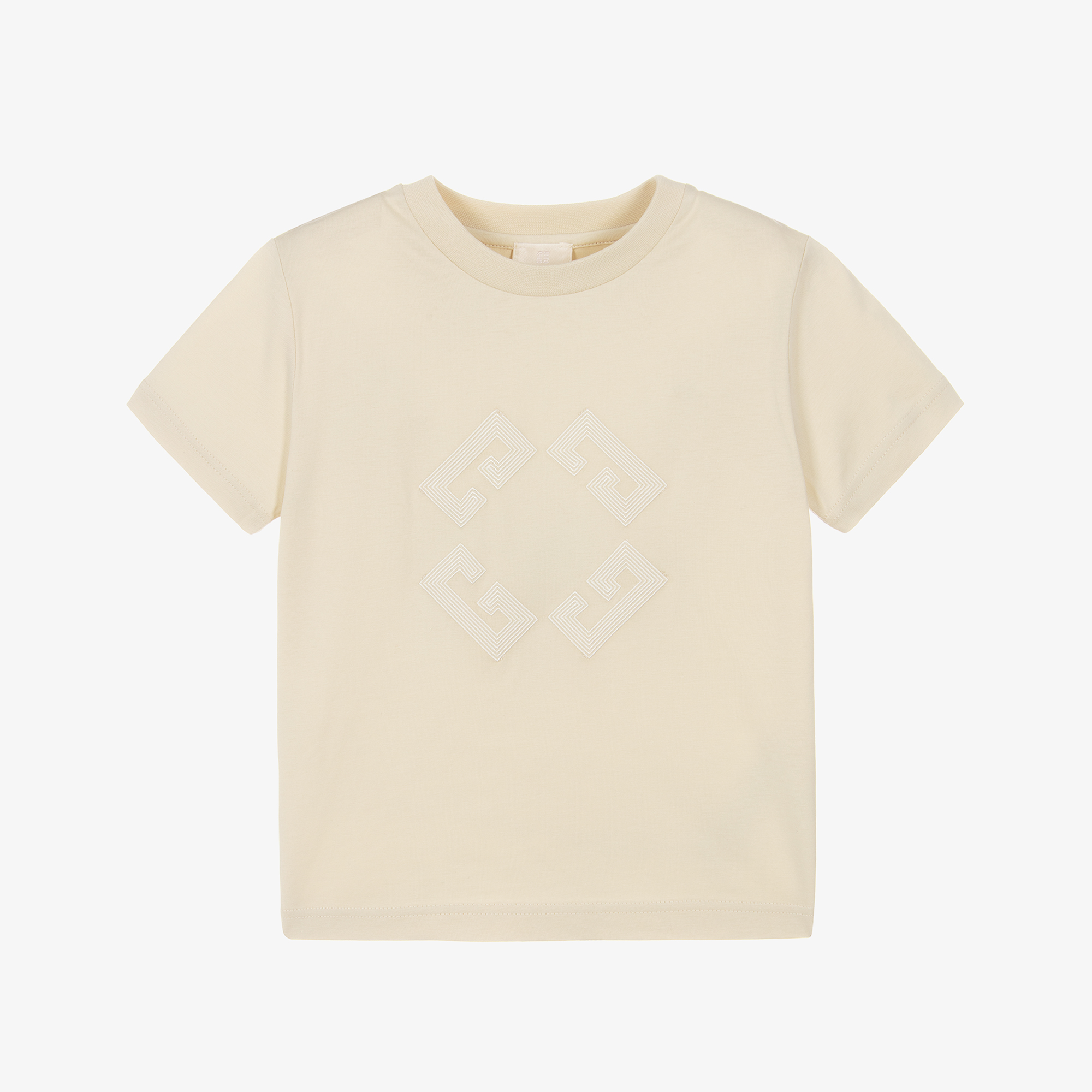 Givenchy - Boys Beige Cotton 4G Crew Neck T-Shirt