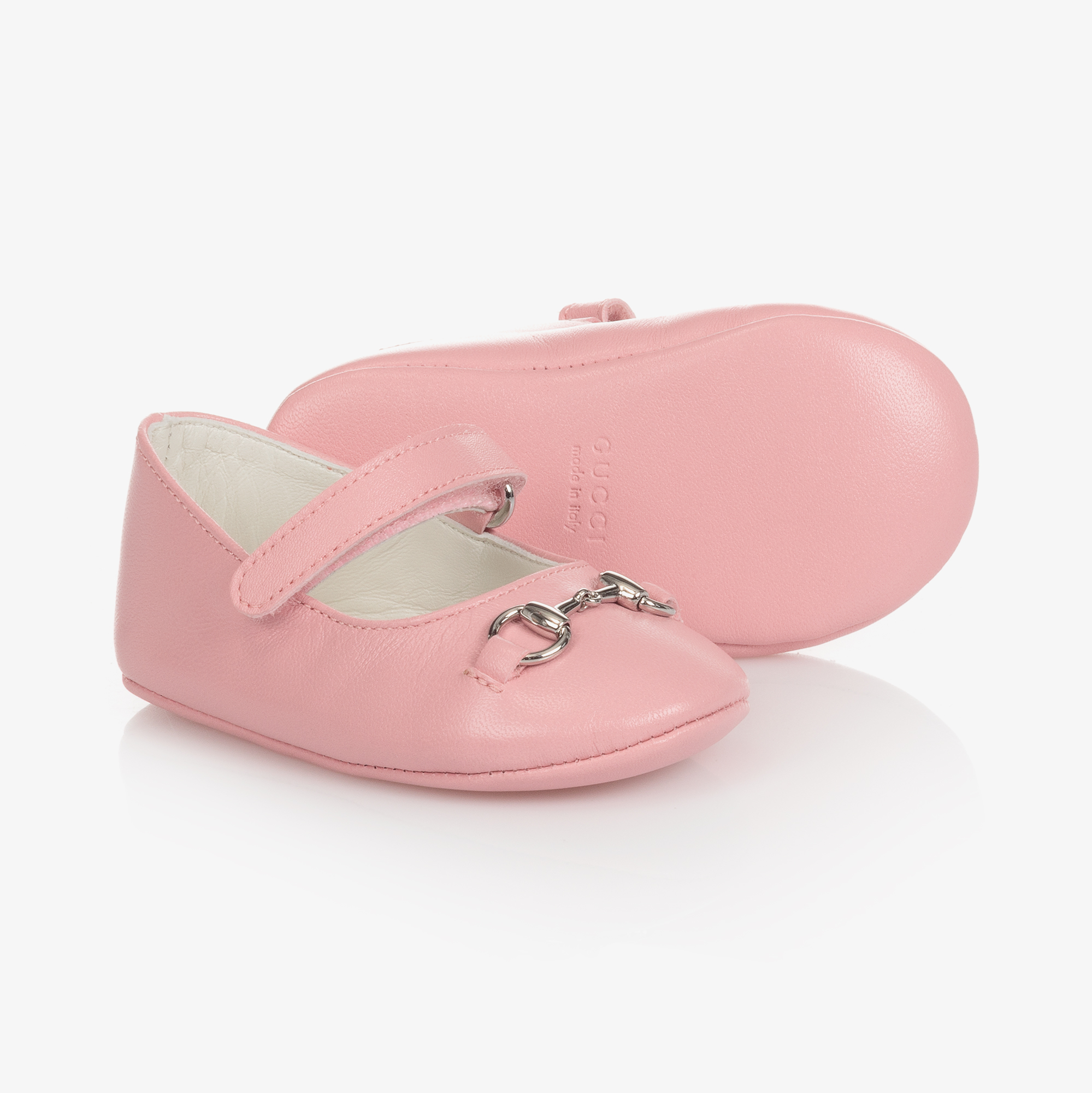 Gucci Baby Girls Pink Leather Shoes
