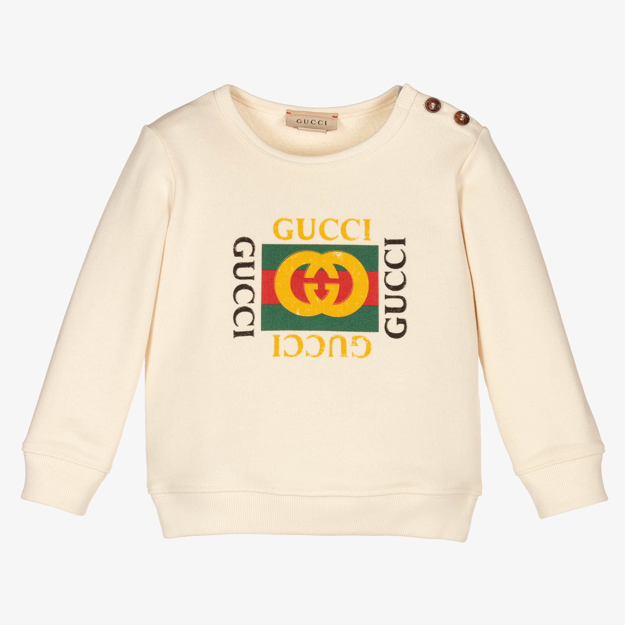 Gucci - Ivory Vintage Logo Sweatshirt | Childrensalon