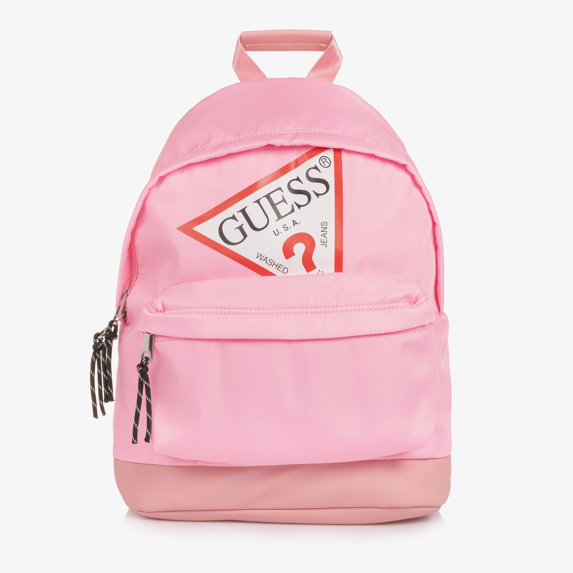 Guess Pink Triangle Logo Backpack (39cm) Childrensalon