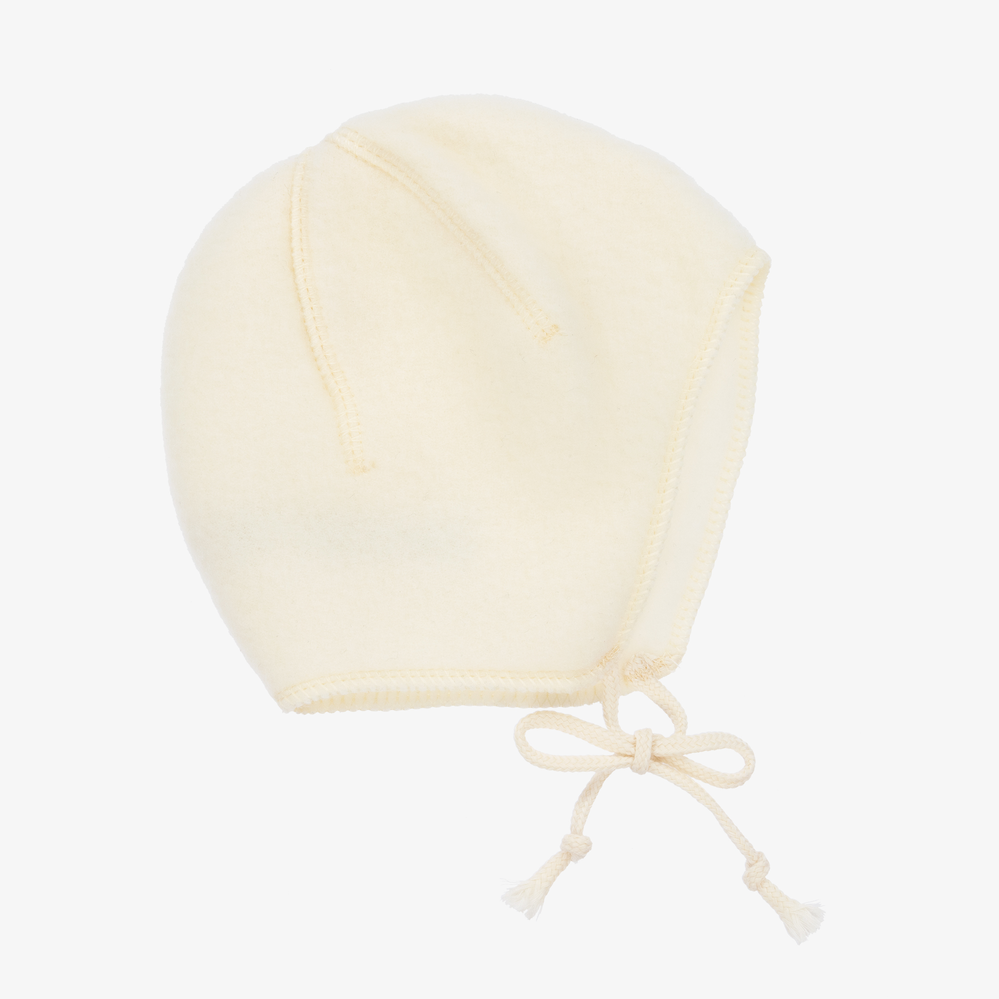 Joha Ivory Merino Wool Fleece Baby Bonnet