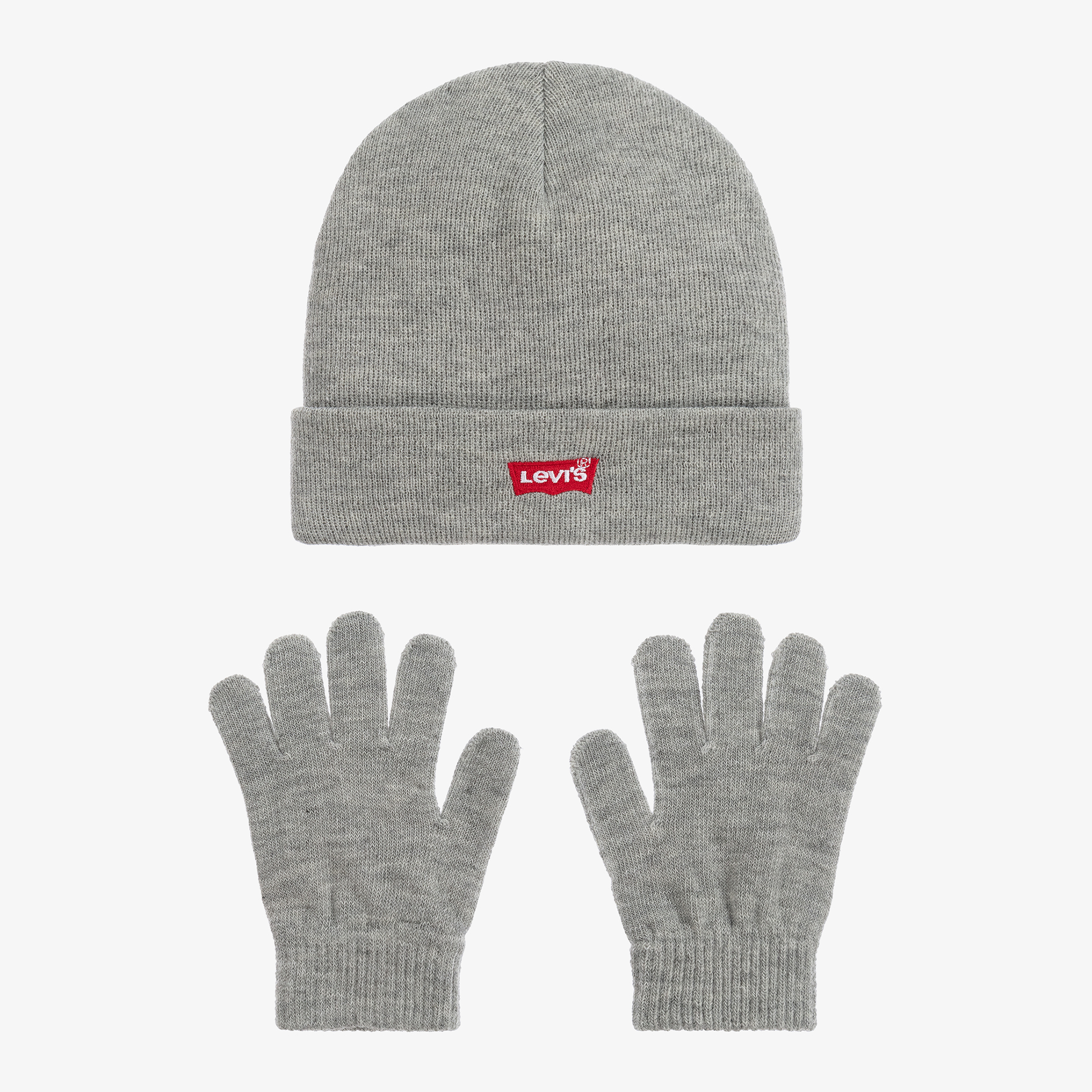 Grey Gloves Levi's Men's Fingerless Winter Gloves With Reversible