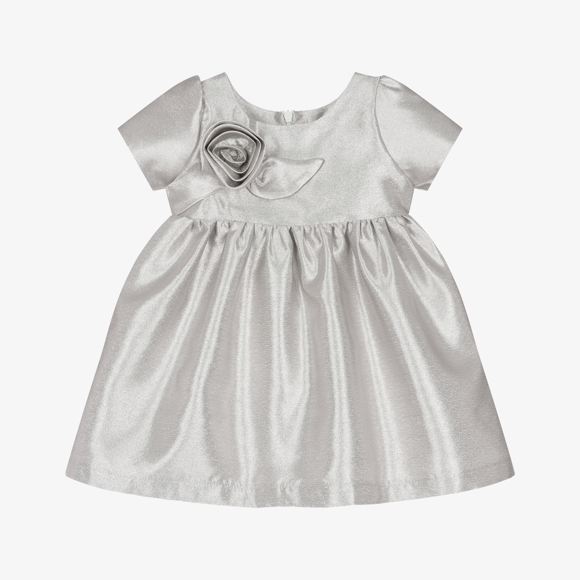 Silver Grey Frock For Baby Girl Mama Luma Baby Girls Metallic
