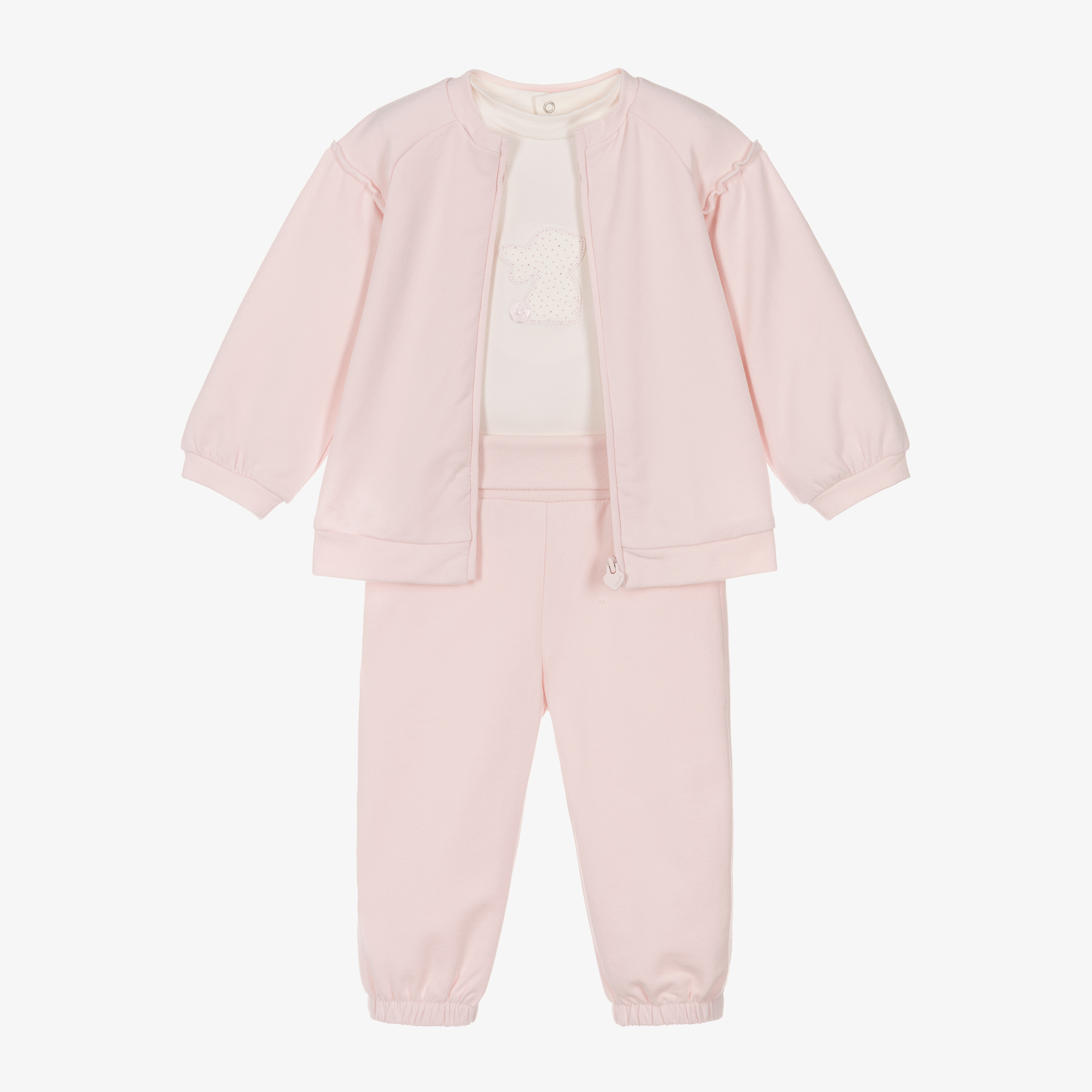 Color Baby Pink Sweatsuit Mayoral Newborn Baby Girls Pink Cotton