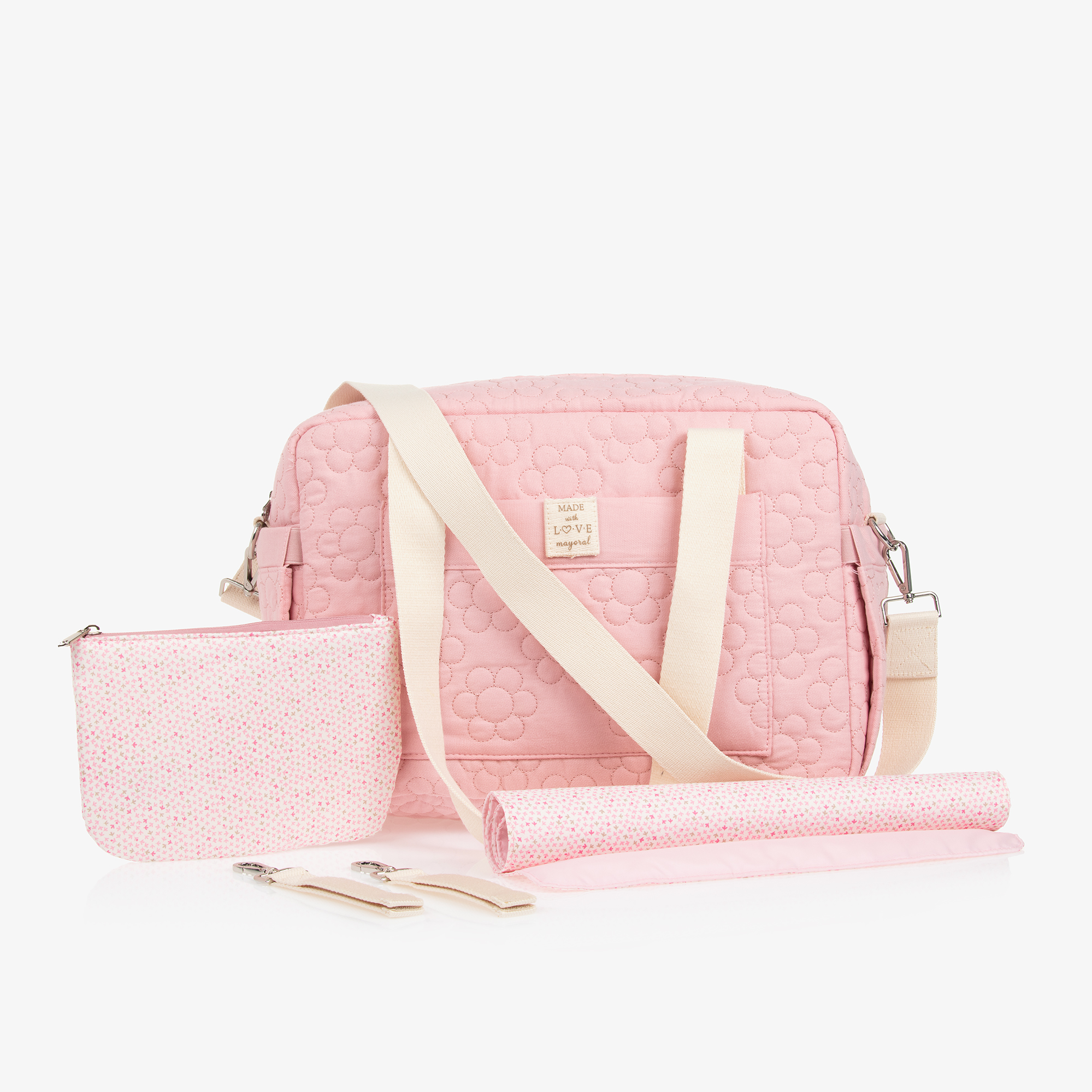 Mayoral Pink Cotton Changing Bag (37cm)