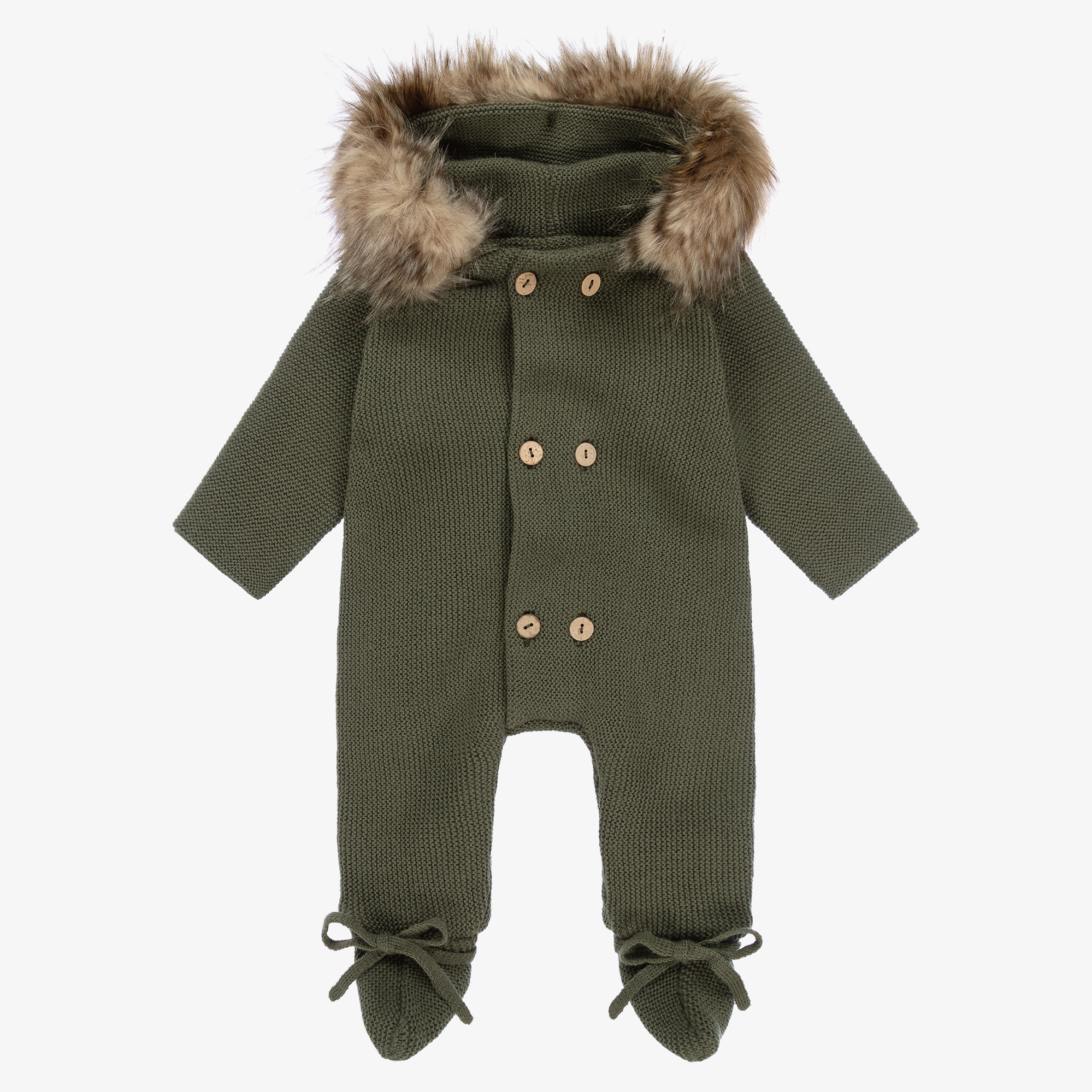 Mebi Forest Green Knitted Pramsuit