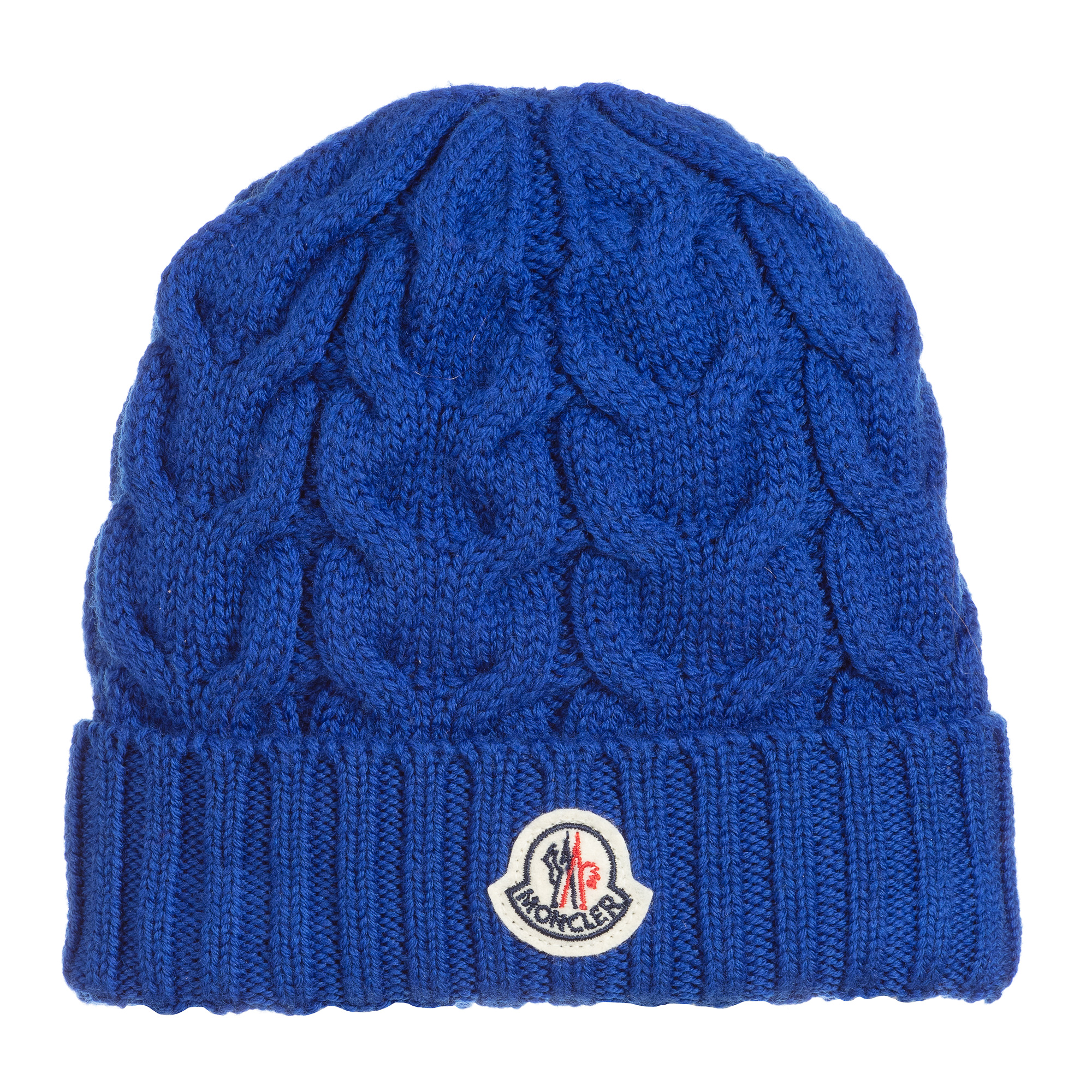 Knit Hat Kids Moncler Bobble Hat Moncler Enfant Boys Blue Wool