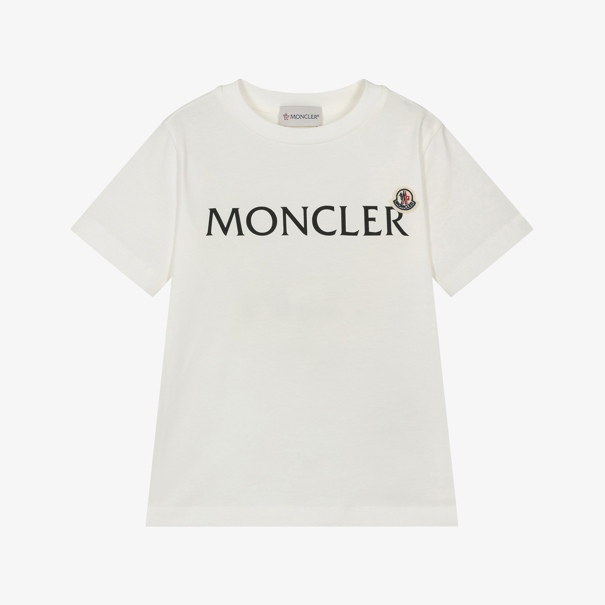 Moncler Enfant - Boys Ivory Cotton T-Shirt | Childrensalon