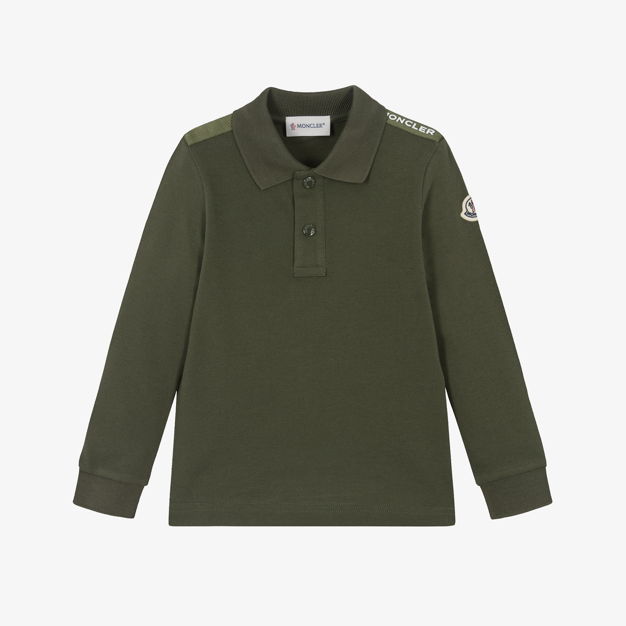 トップス MONCLER SCOM2017 210 L/S PIQUE SHIRT Dark Blue Logo