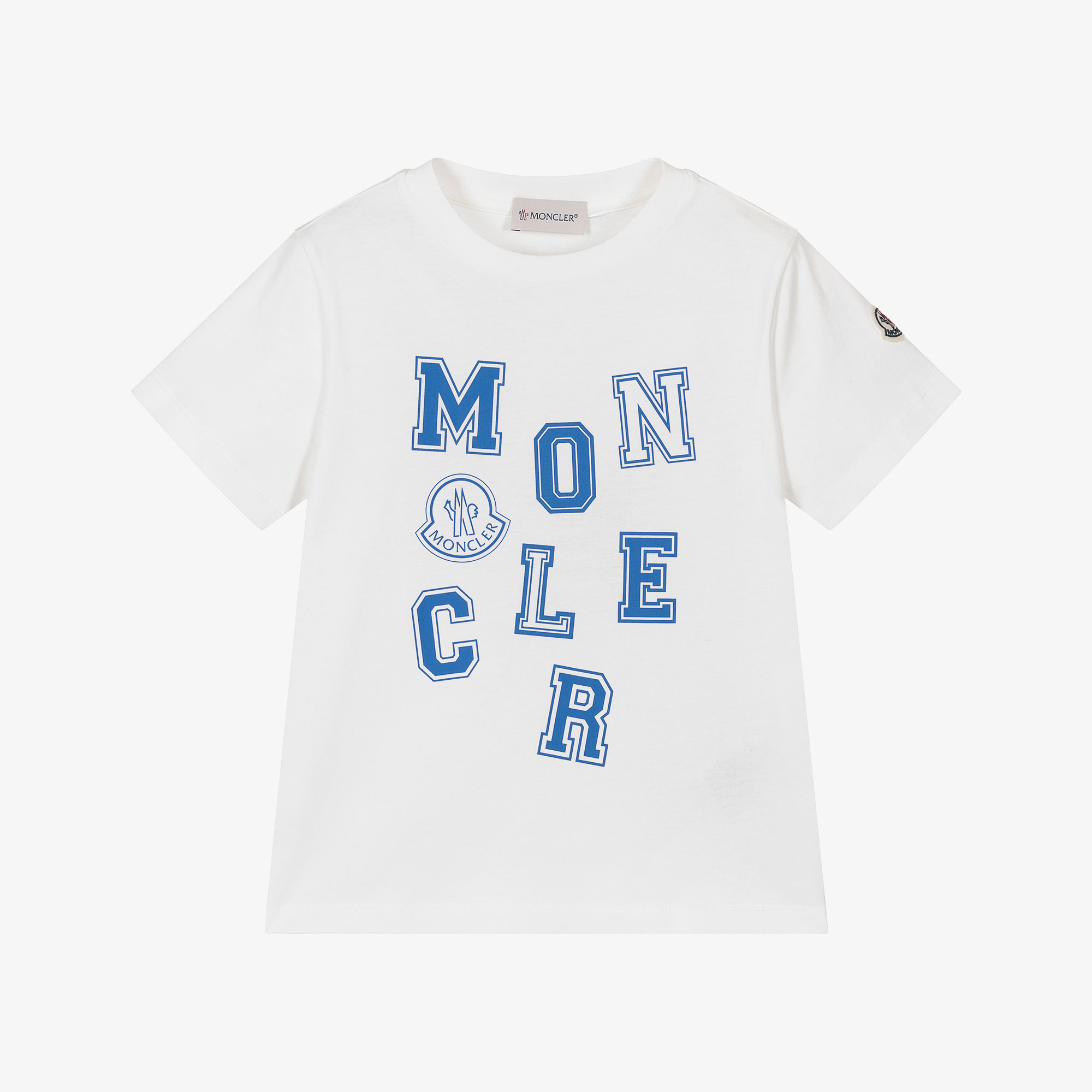 Moncler Enfant - Boys White Cotton Varsity Logo T-Shirt