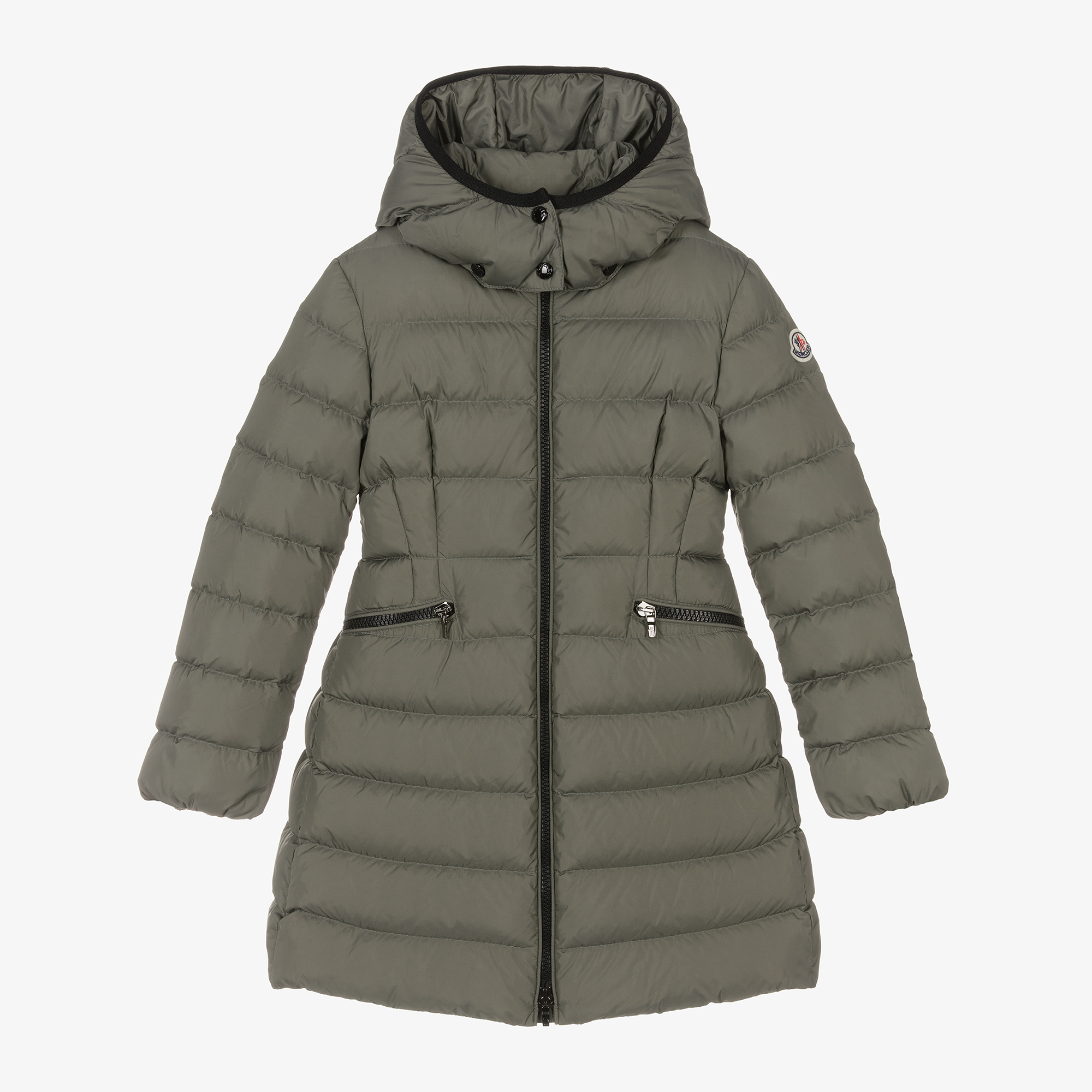 Moncler Enfant Girls Green Charpal Down Padded Puffer Coat