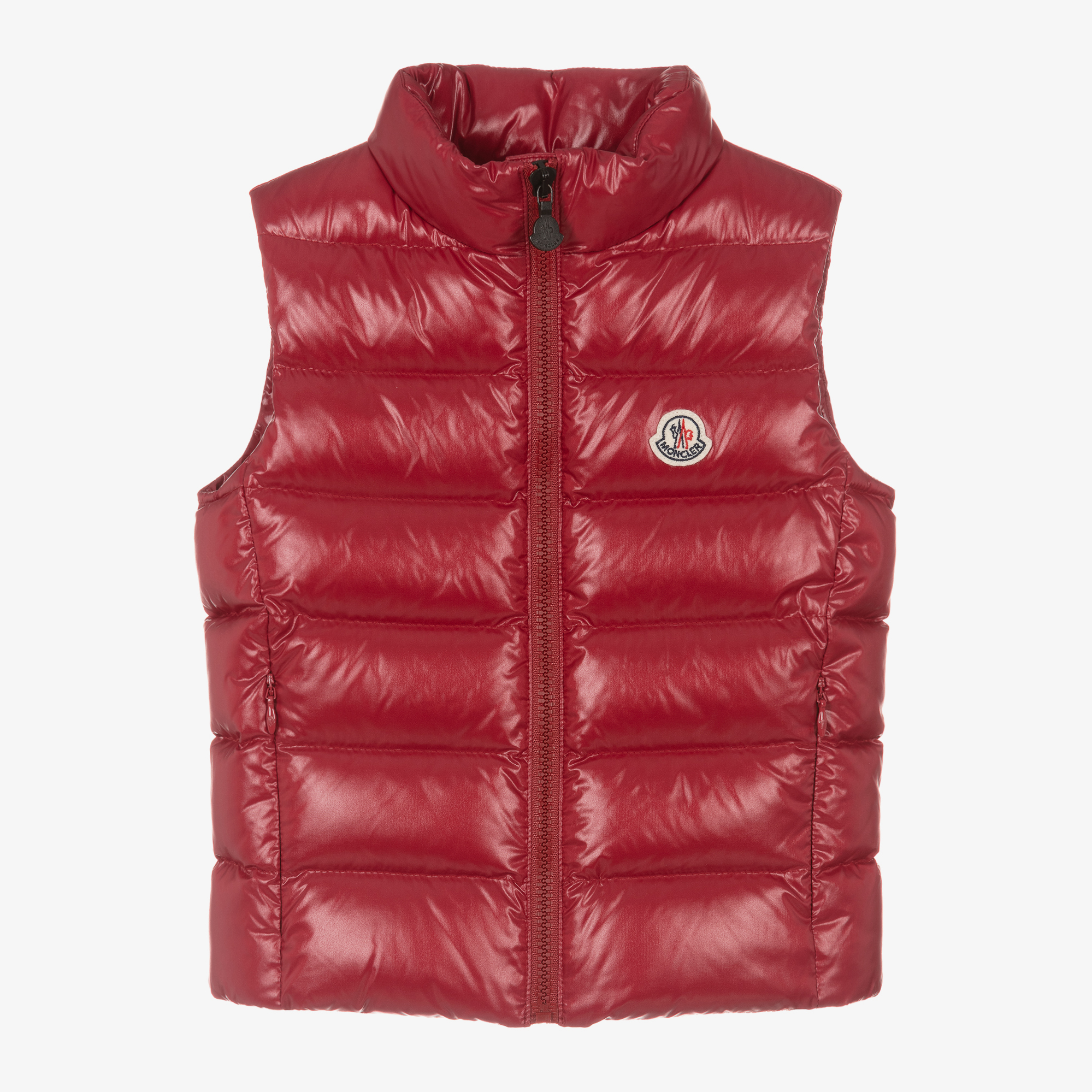 Moncler Enfant - Girls Red Ghany Down Padded Gilet | Childrensalon