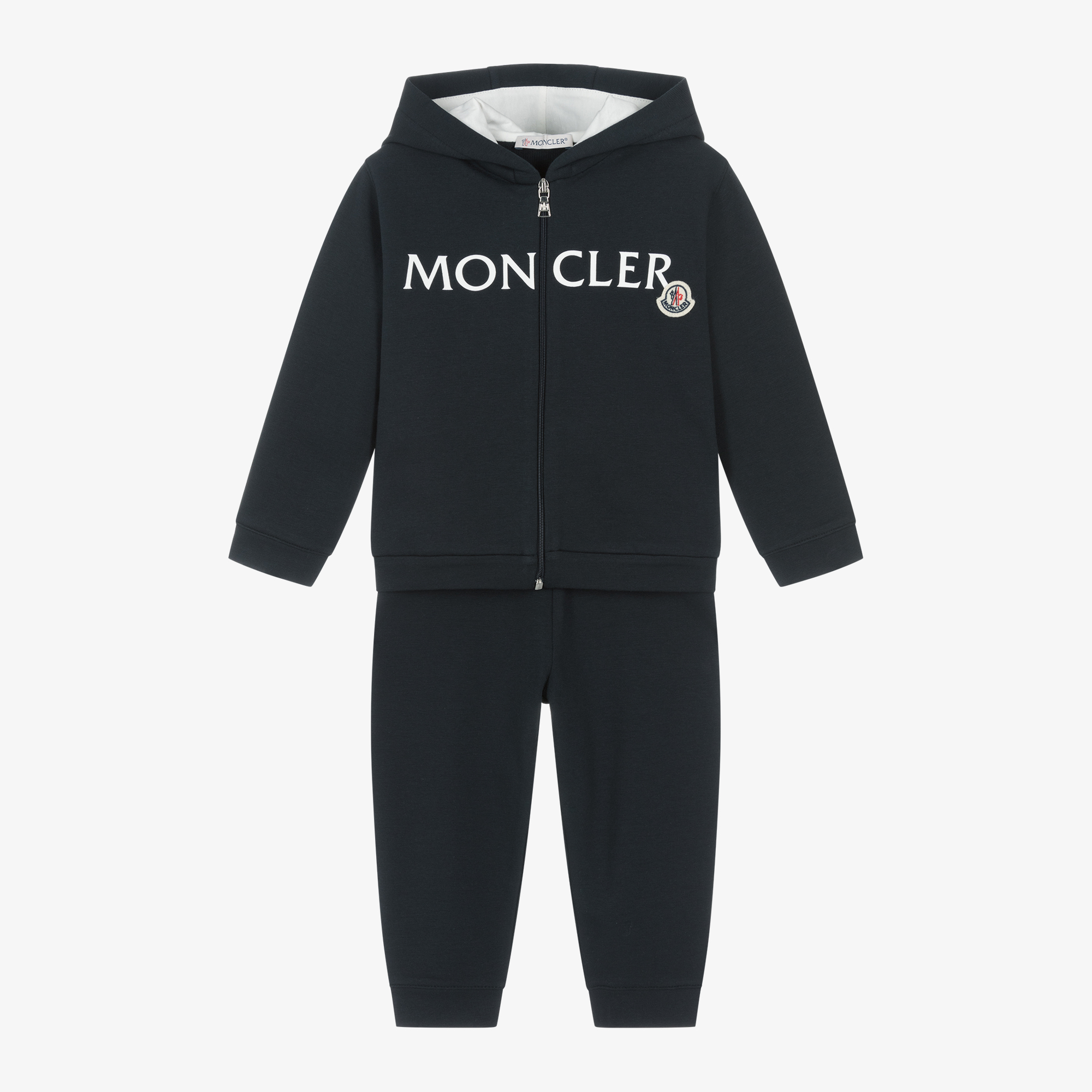 Moncler Enfant Navy Blue Cotton Hooded Tracksuit Childrensalon