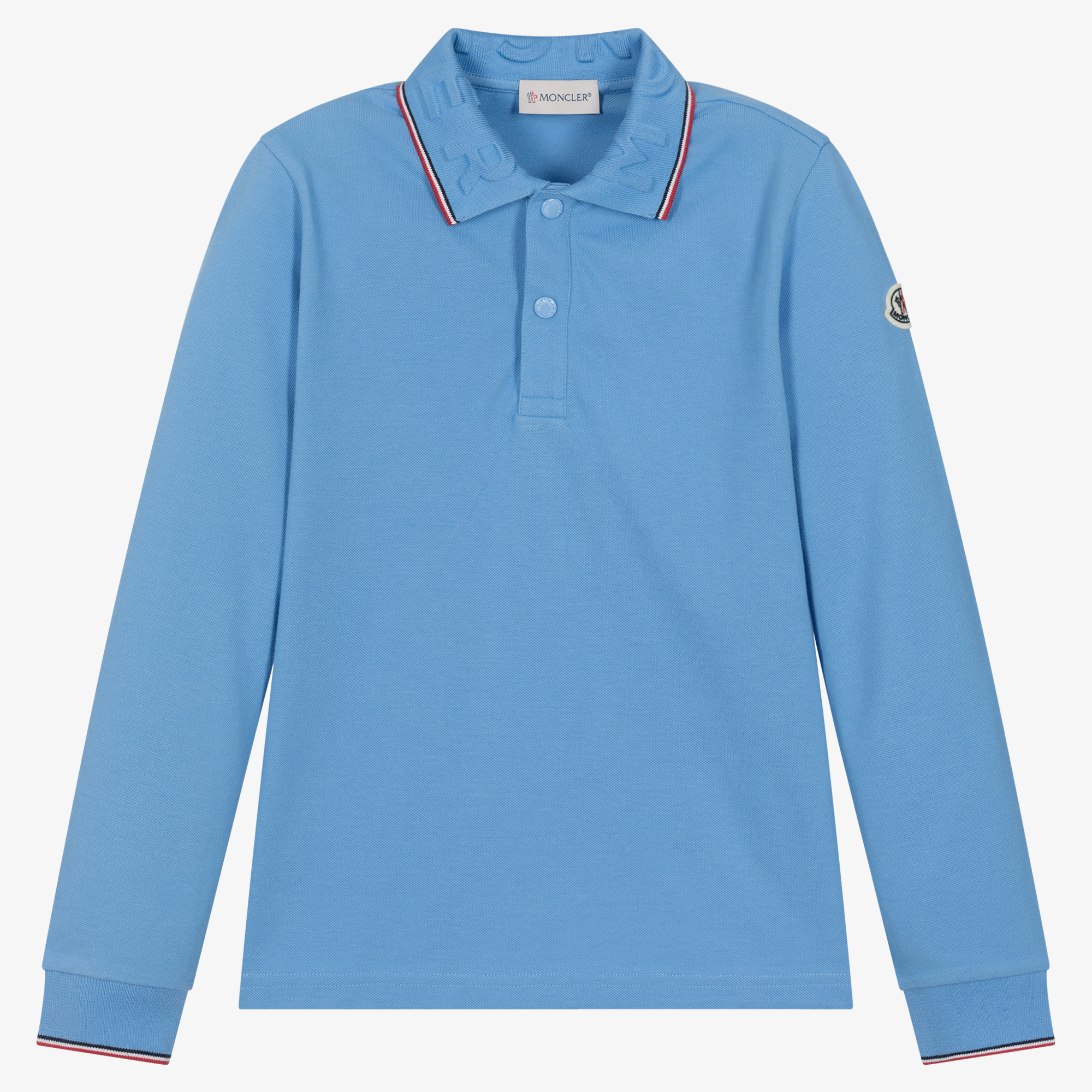 Moncler Kids Moncler Polo Shirt Long Sleeve Moncler Boys Royal