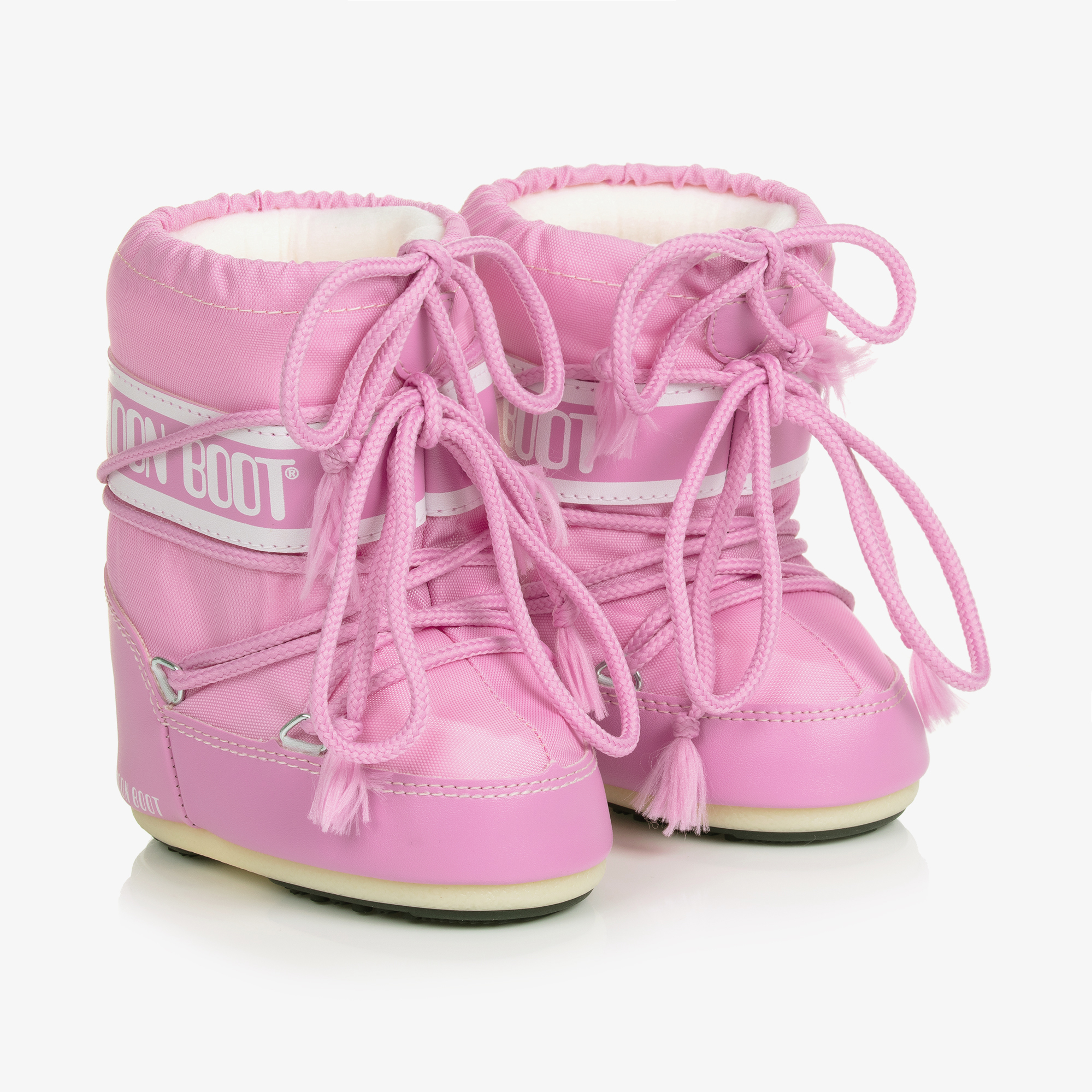 Moon Boot Pink Mini Nylon Snow Boots Childrensalon