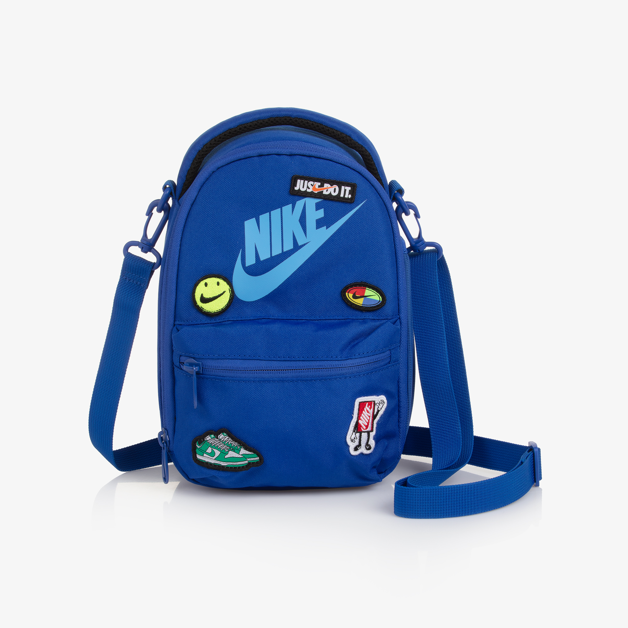 Nike Boys Blue Logo Patch Lunch Bag (27cm) Childrensalon