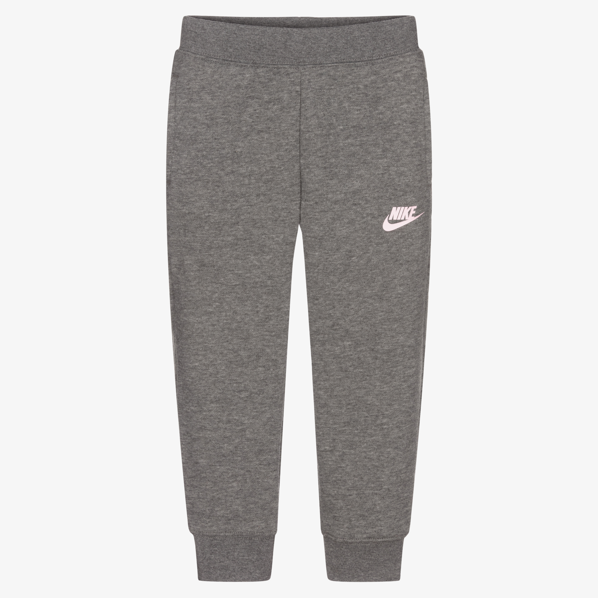 Nike Girls Grey Logo Cotton Joggers