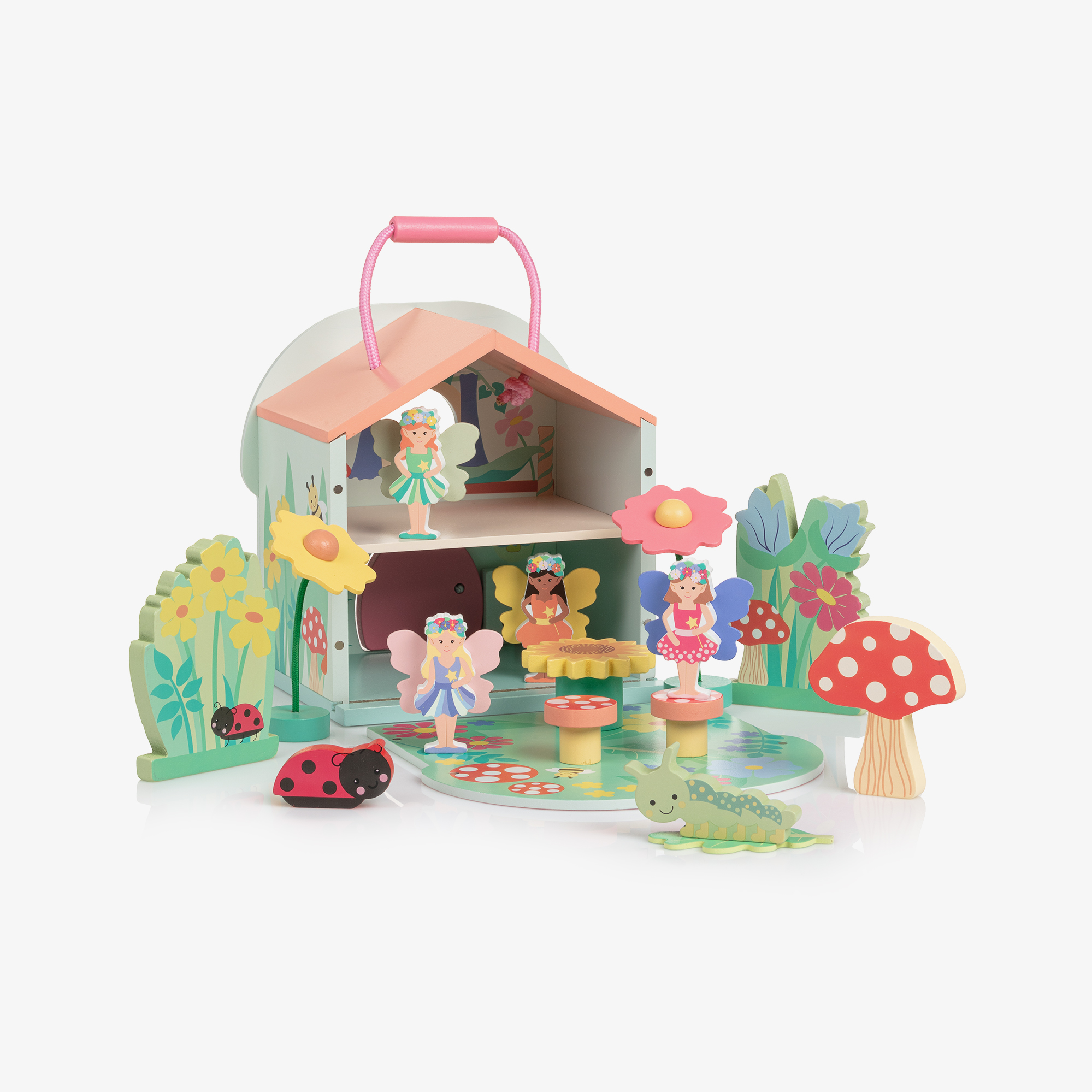 Orange Tree Toys Fairy House Wooden Play Set (20cm) Childrensalon