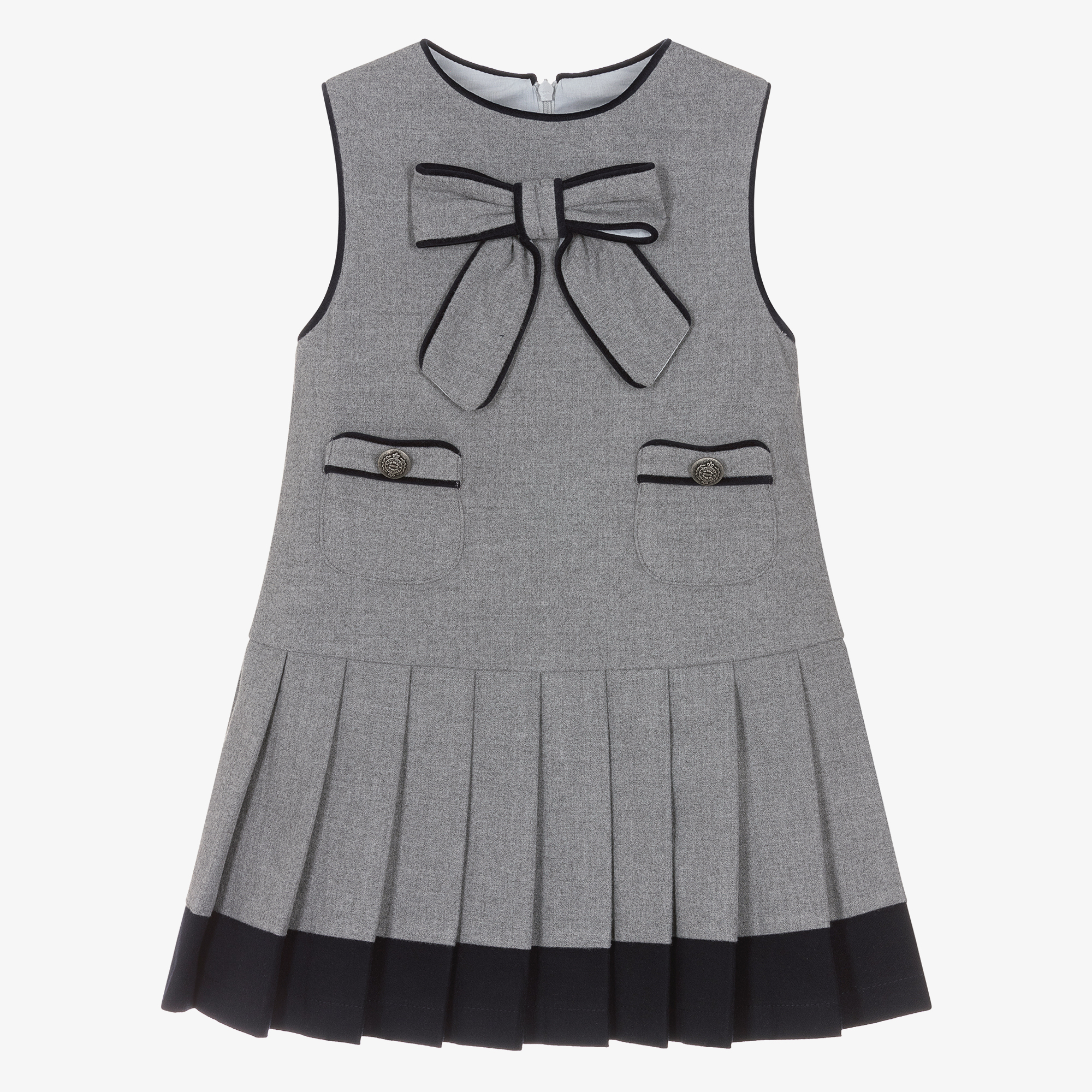 patachou-girls-grey-pleated-