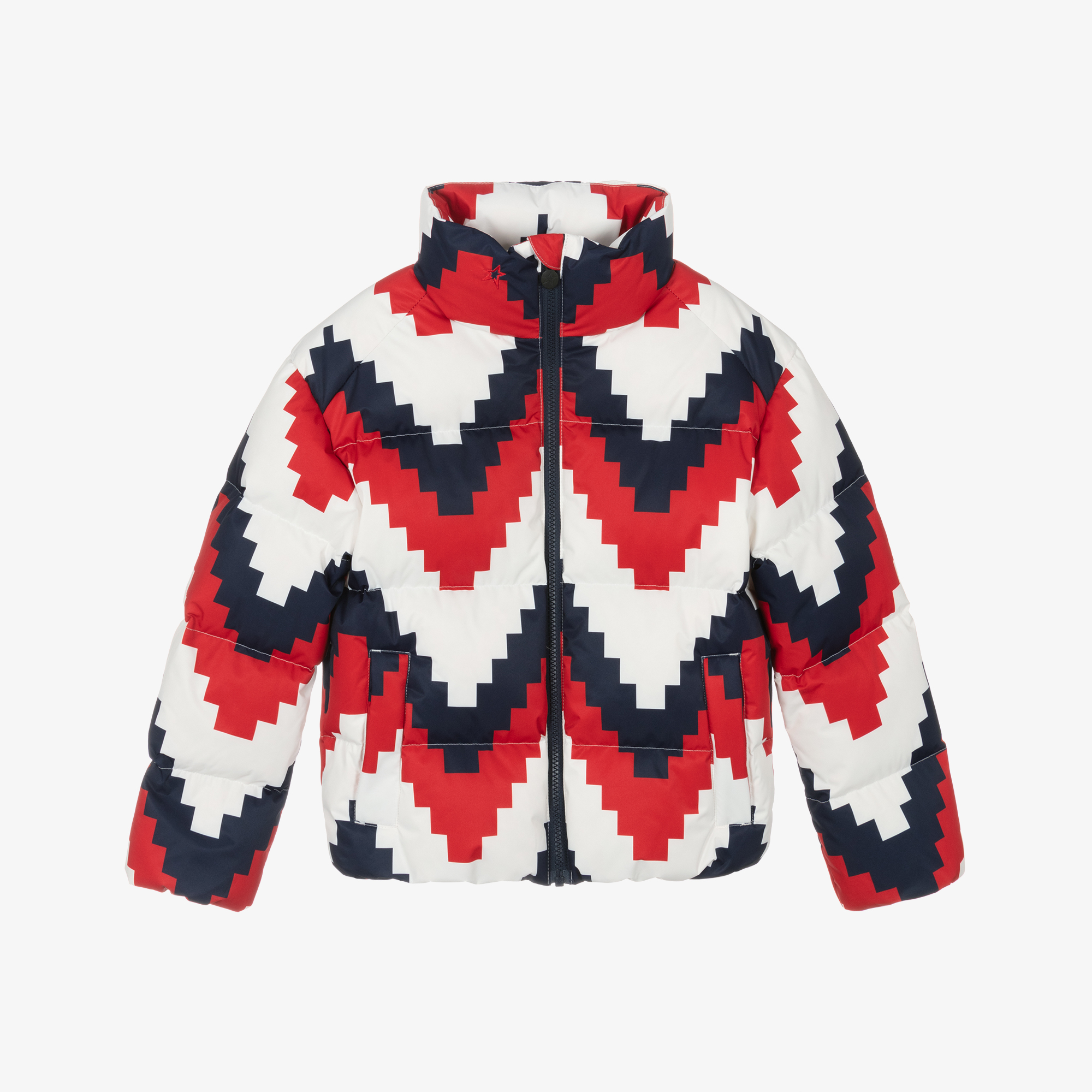 Perfect Moment - Red & White Chevron Print Ski Jacket | Childrensalon