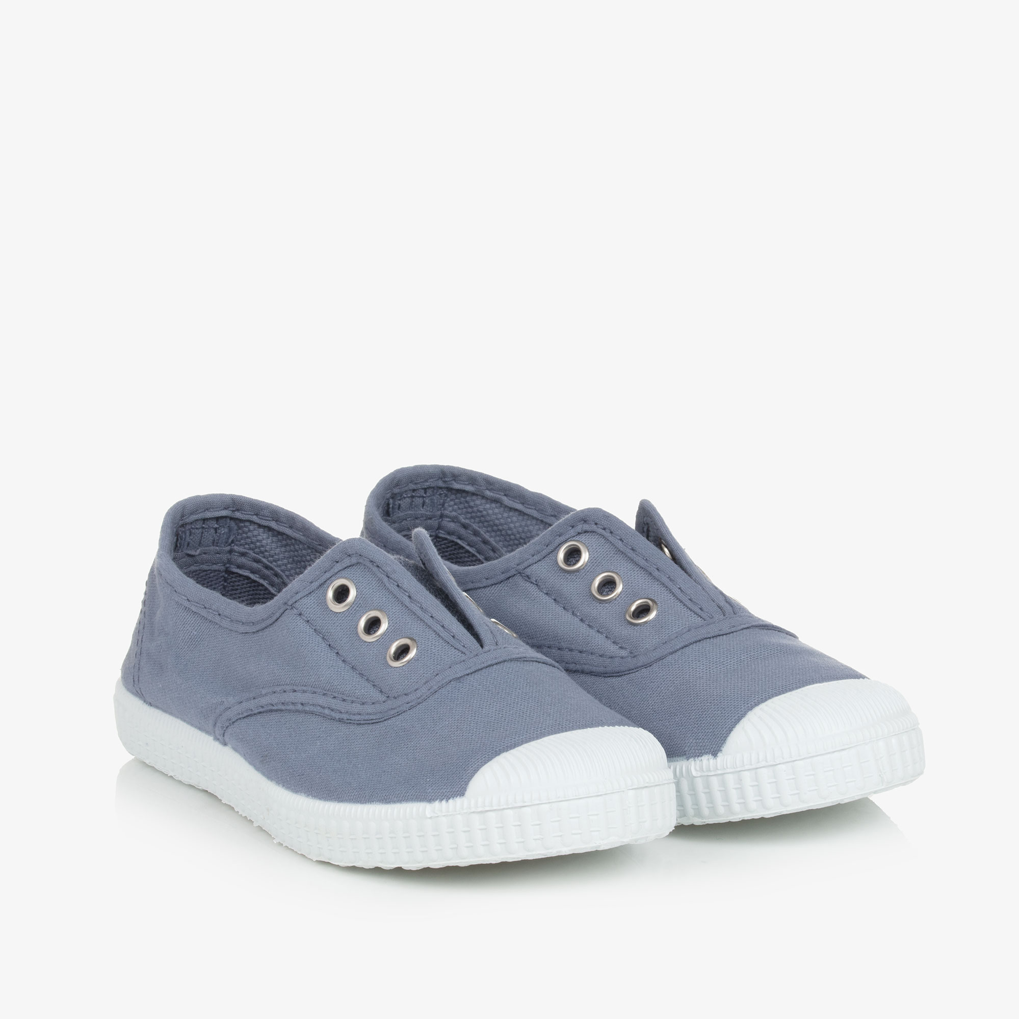 Pisamonas Trainers Pisamonas Pisamonas Mid-Blue Canvas Slip-On