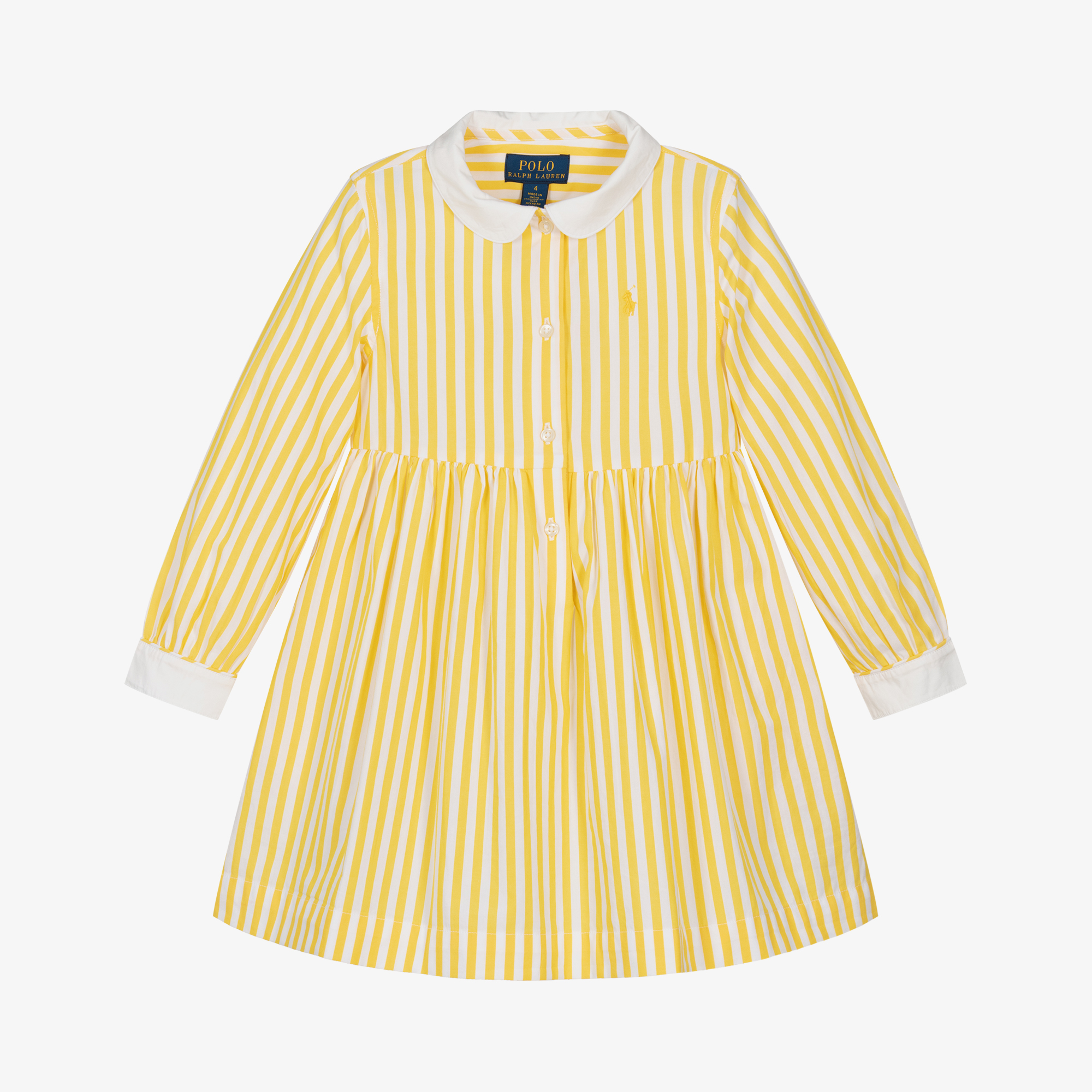 ralph lauren yellow shirt dress Polo Ralph Lauren Striped Belted Shirt Dress | Yellow