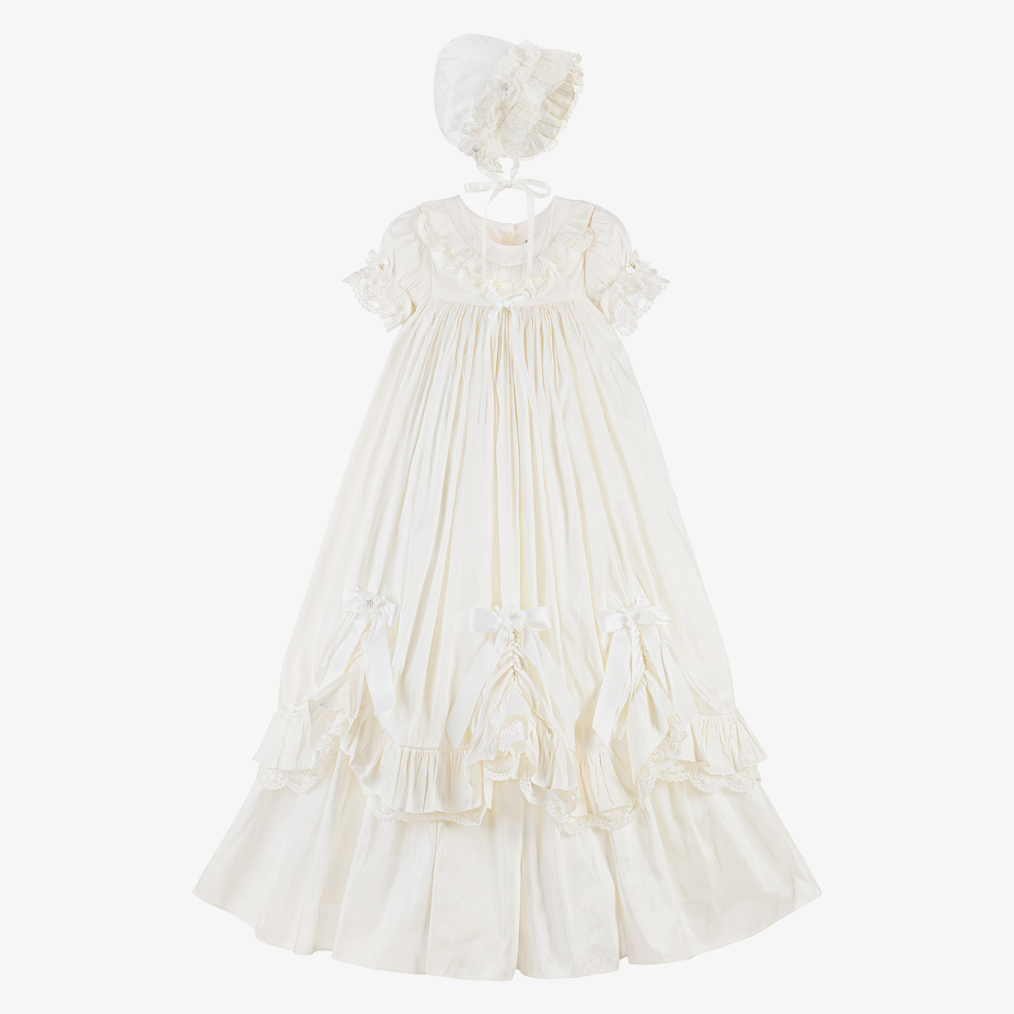 Sarah Louise - Ivory Silk Ceremony Gown Set | Childrensalon
