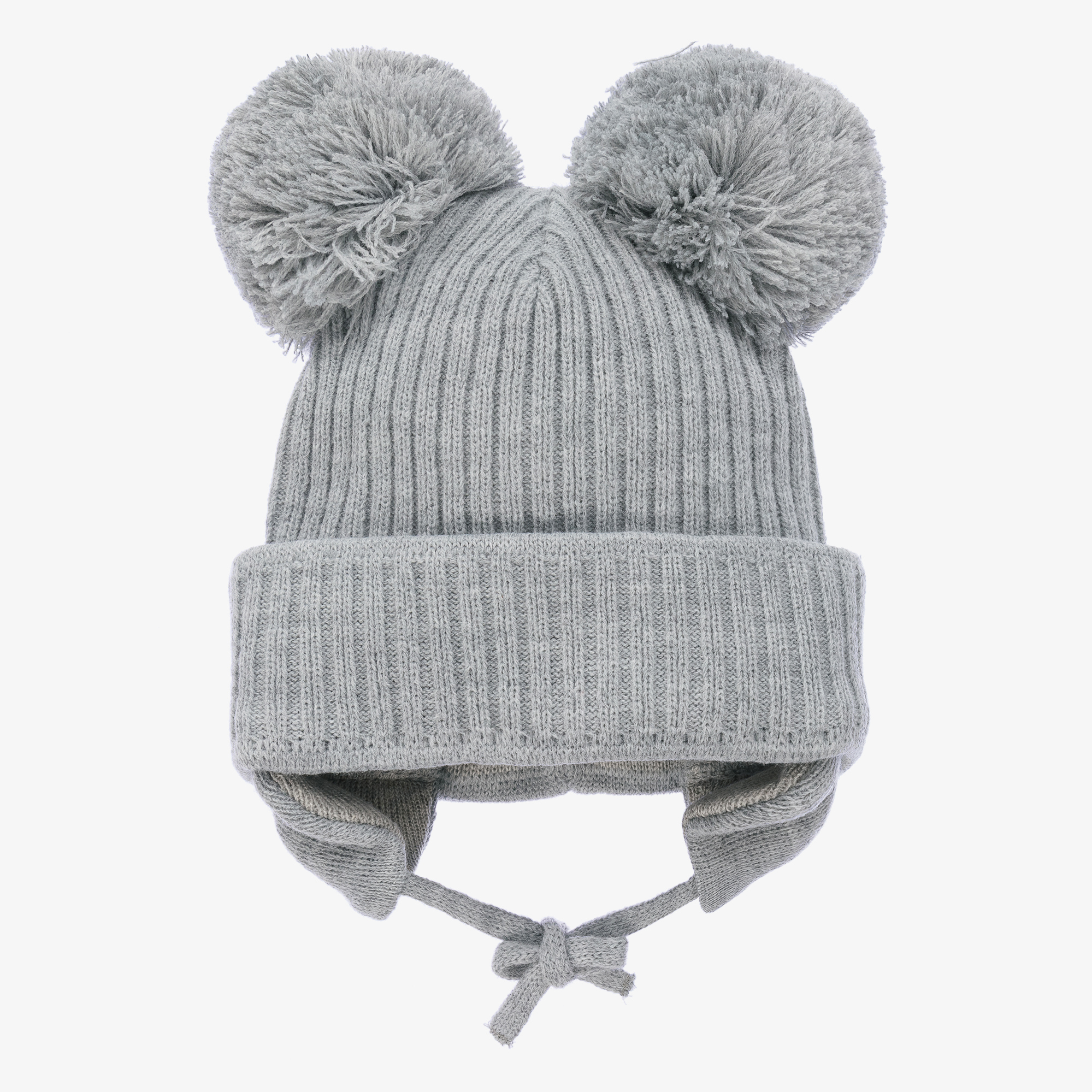 Sätila of Sweden Grey Minnie Double Pom-Pom Hat