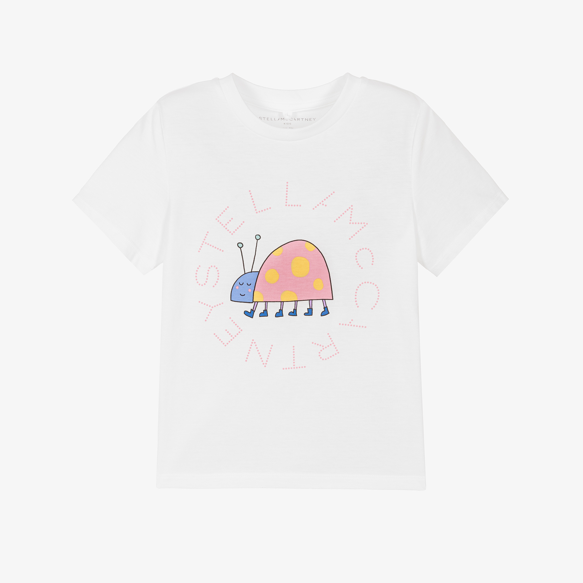 Stella McCartney Kids - Girls Ivory Cotton Ladybird T-Shirt with