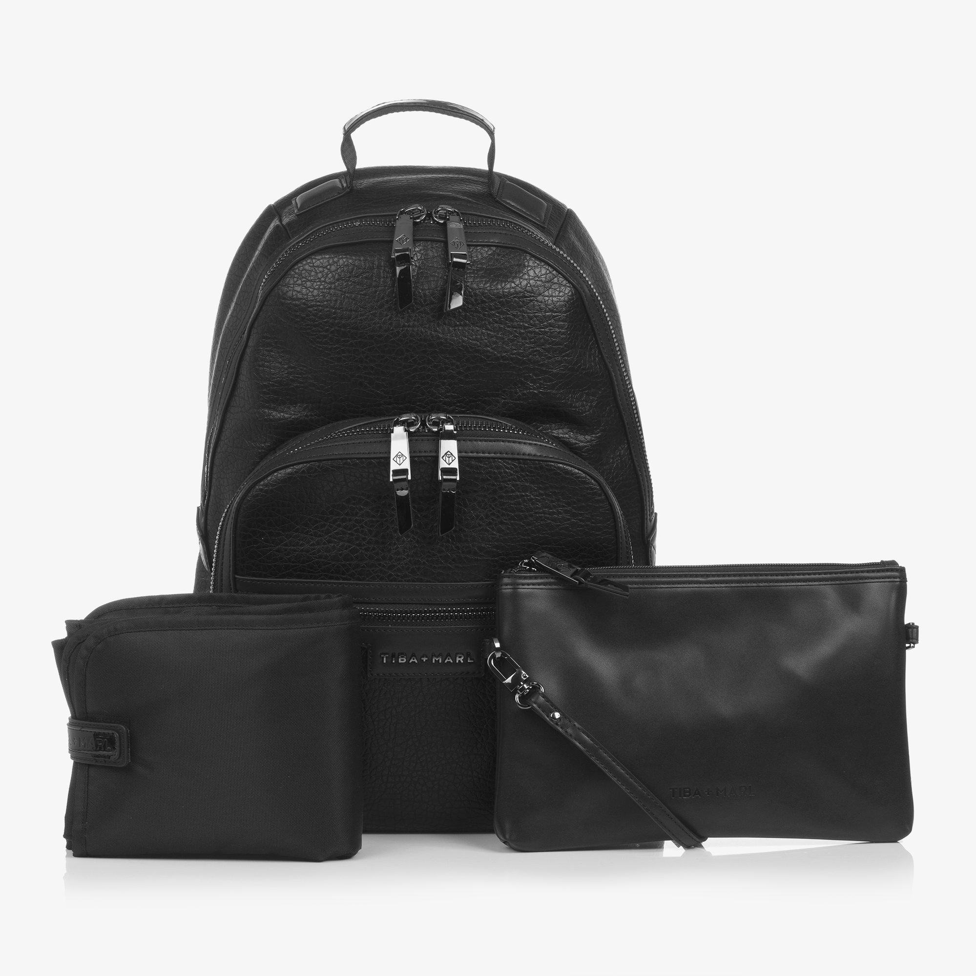 black leather changing backpack Thule insulated pockets for all major baby bottle brands Knight Check Nylon Baby Changing