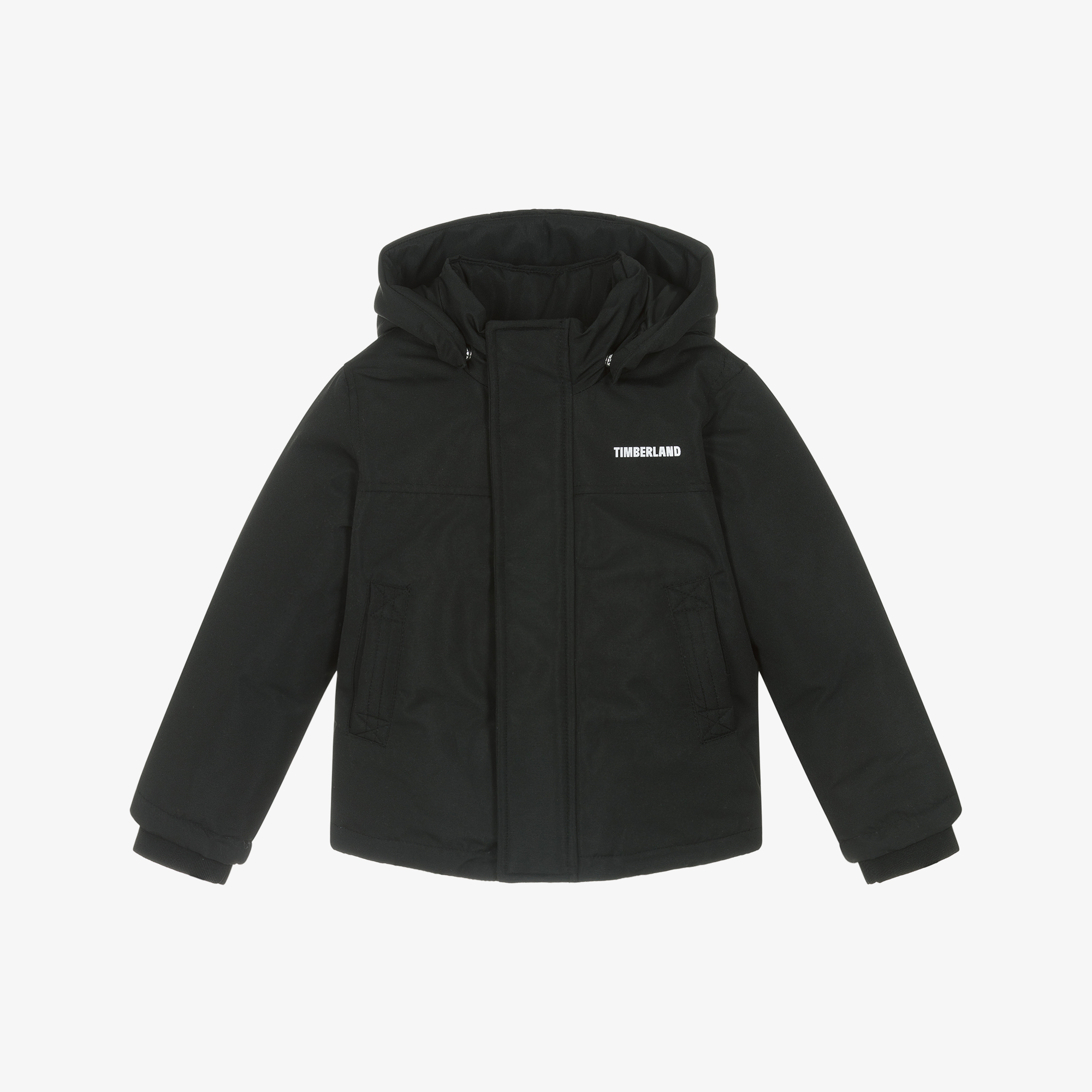 Timberland Boys Black Water-Repellent Hooded Jacket Childrensalon