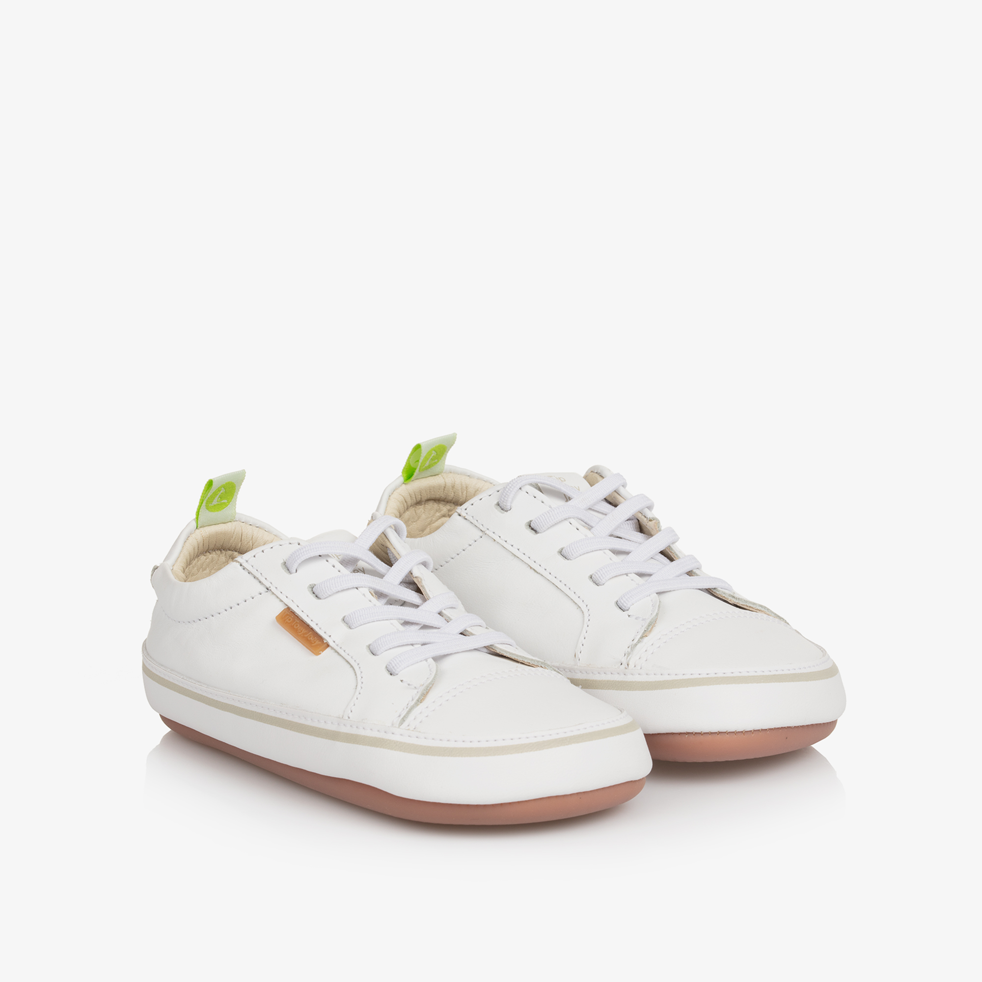 Tip Toey Joey White Leather First Walker Trainers