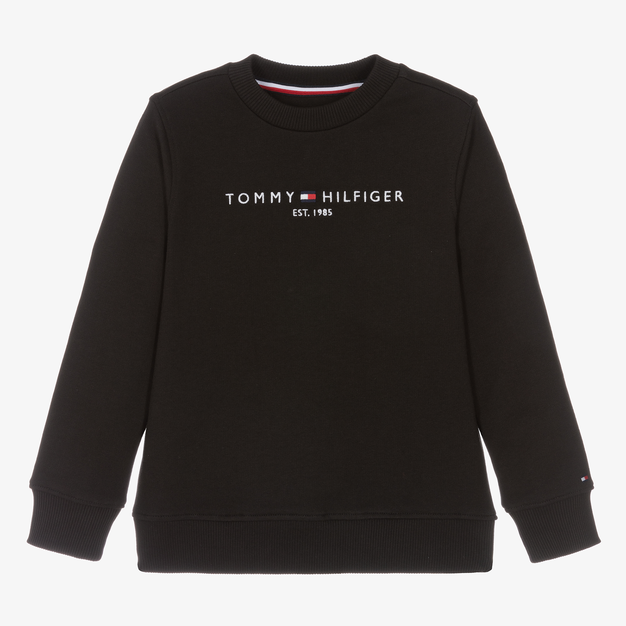 Tommy Hilfiger Boys Black Organic Cotton Sweatshirt