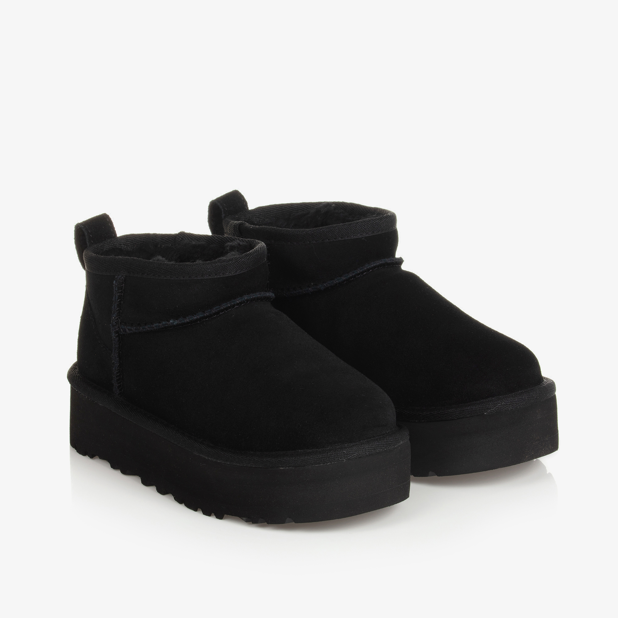 W CLASSIC ULTRA MINI PLATFORM （BLACK） UGG - Black Classic Ultra Mini Platform Boots | Childrensalon
