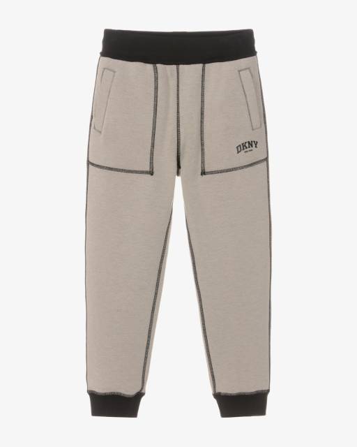 DKNY-Boys Beige & Black Reversible Joggers | Childrensalon